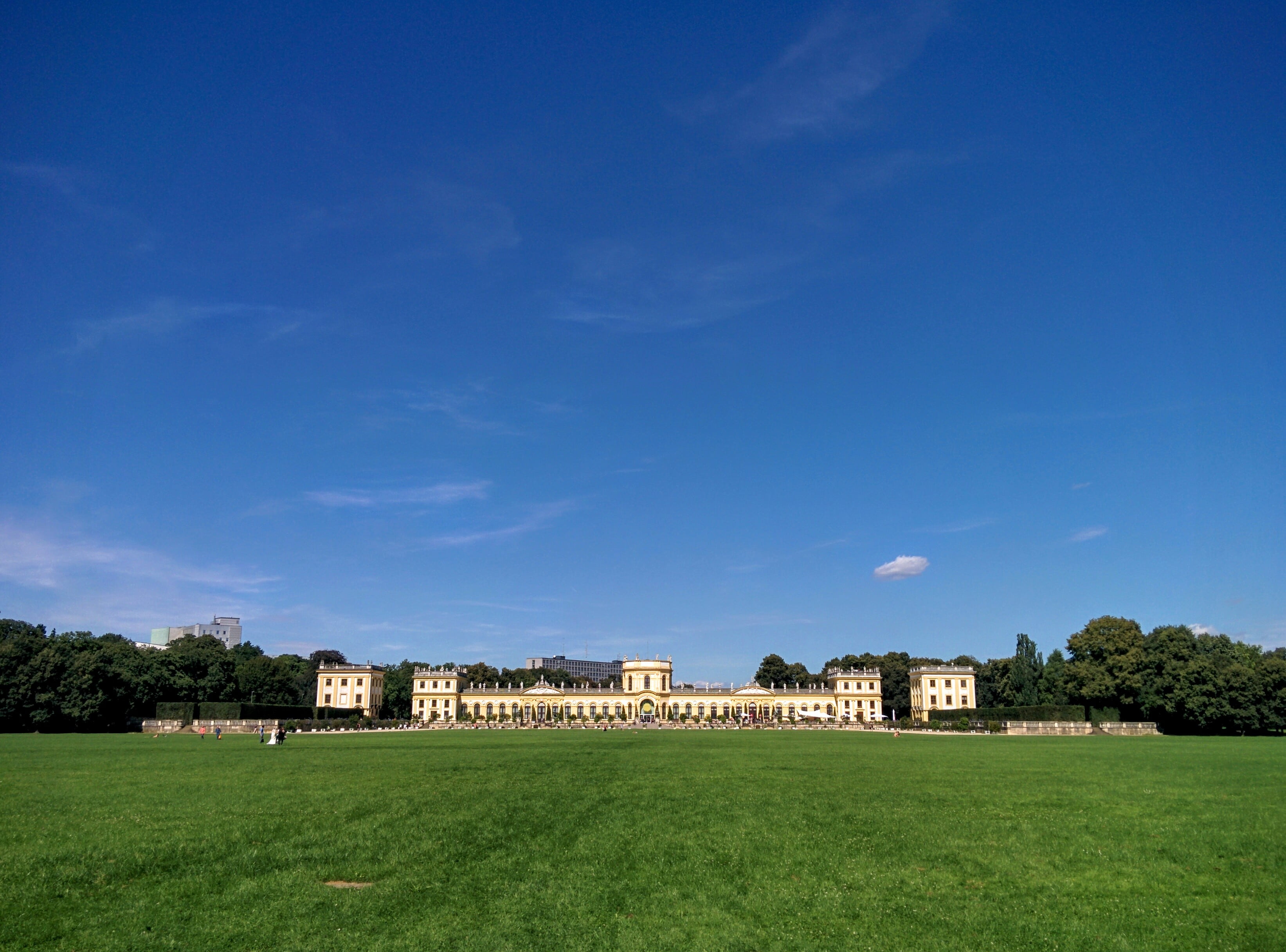 Karlsaue, built structure, plant, summer, tree, Kassel, field, day, architecture, Hessen, lawn, no people, trees, grass, residential district, palace, sky, HD Wallpaper