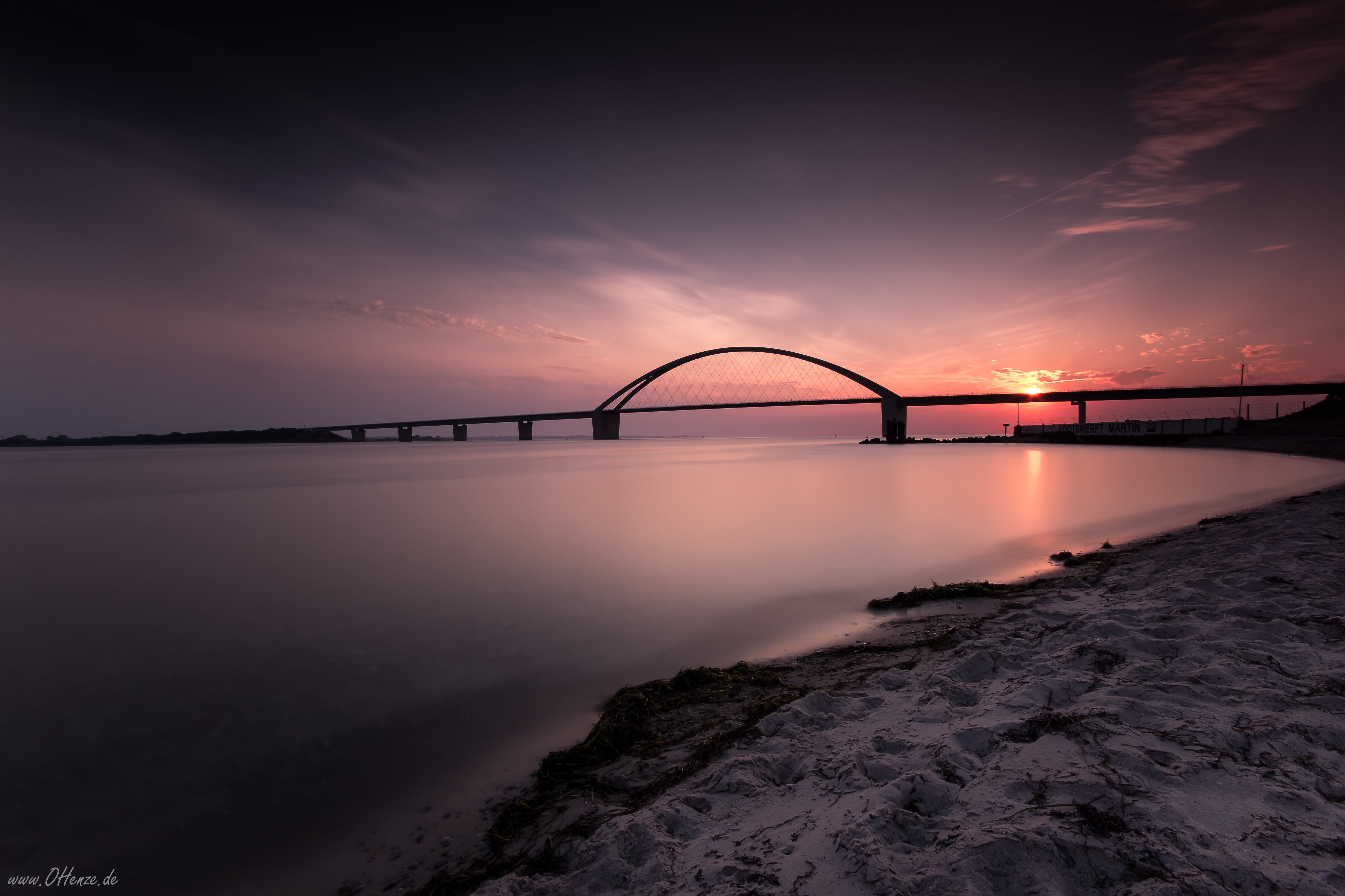 Germany, Fehmarn, bodies of water, Ostsee, bridge - Man Made Structure, Ich bin, dusk, Sommer, 2013 edition, Sunset, architecture, water, near, river, ich, HD Wallpaper