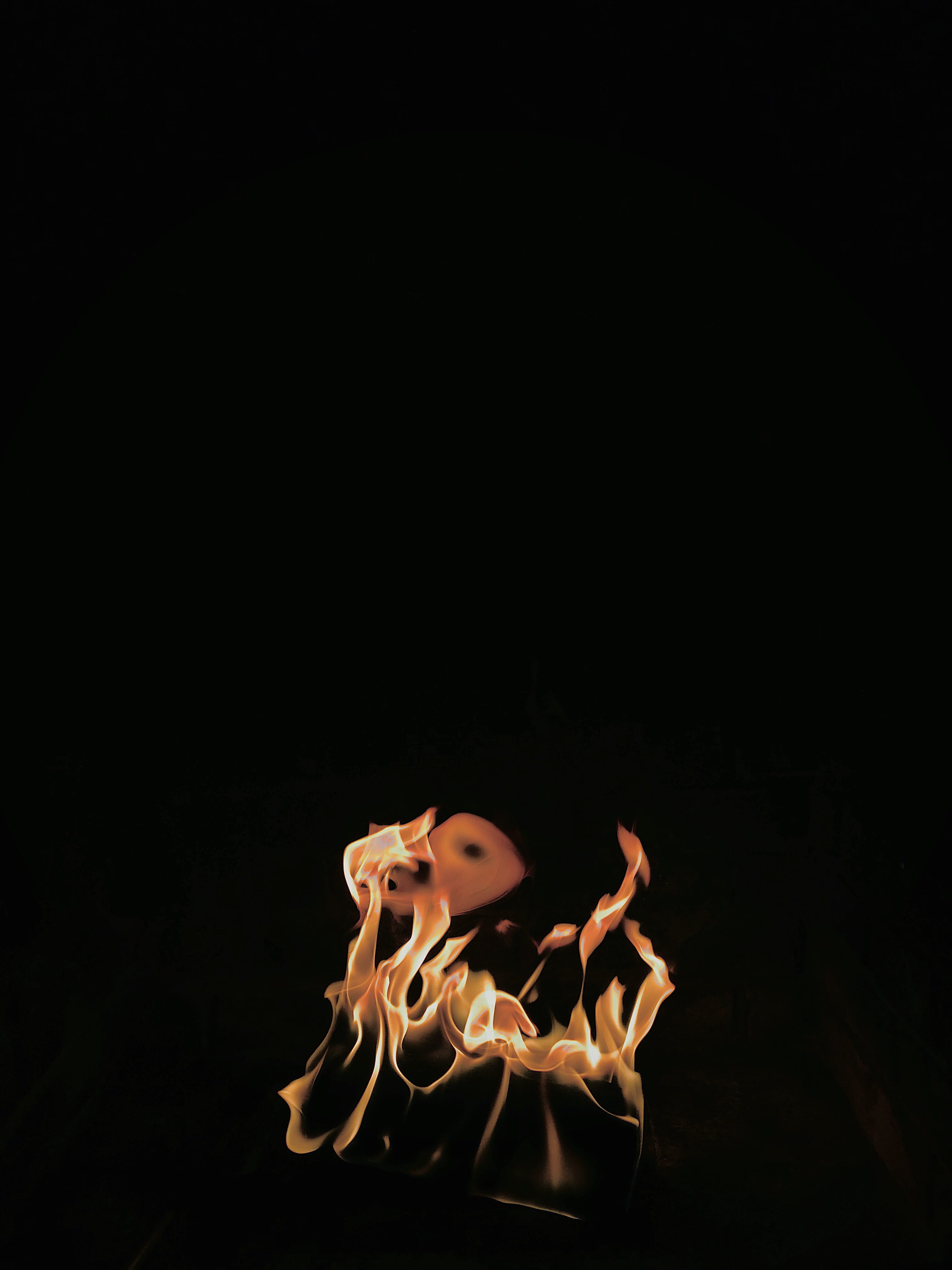 studio shot, flame, kampen (sylt), glowing, leisure activities, light, heat - temperature, 4K, fire - natural phenomenon, nature, yellow, orange, human, Phone HD Wallpaper