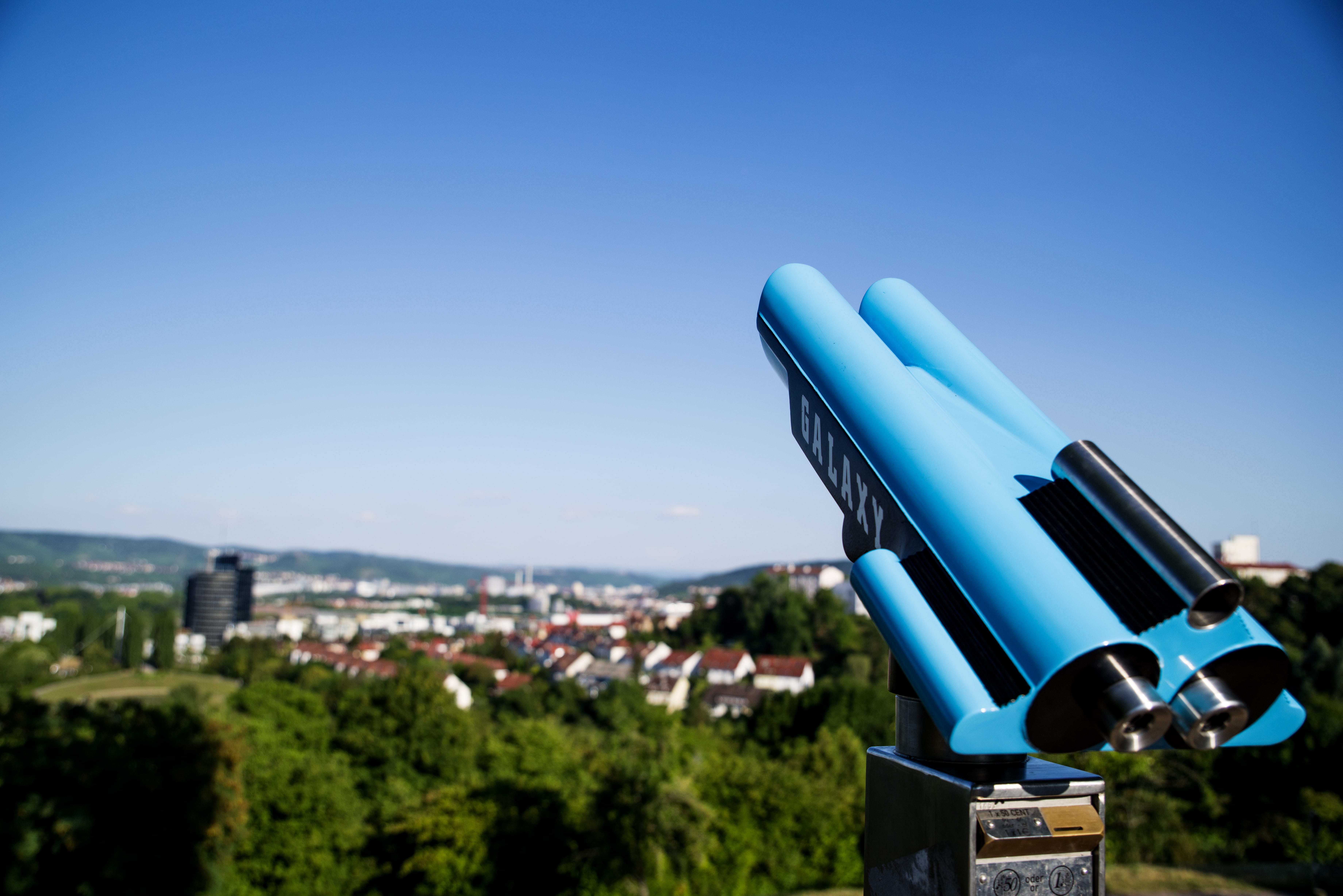 no people, technology, view, cityscape, panorama, security, oldschool, germany, day, city, outdoors, observation point, stuttgart, clear sky, building exterior, HD Wallpaper