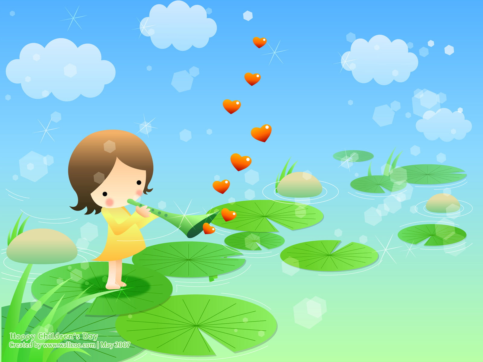 children, clouds, day, water, celebration, june 1, children s day, holidays, 720P, s, june, HD Wallpaper