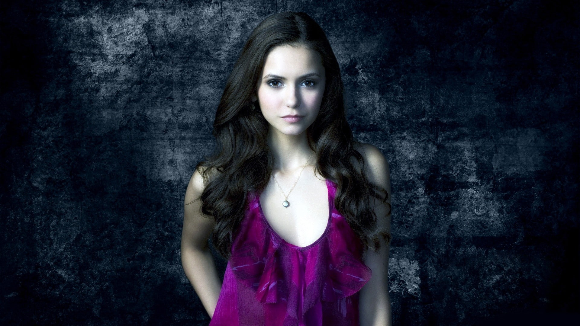 necklace, long hair, brunette, The Vampire Diaries, Nina Dobrev, 1080P, Promos, HD Wallpaper