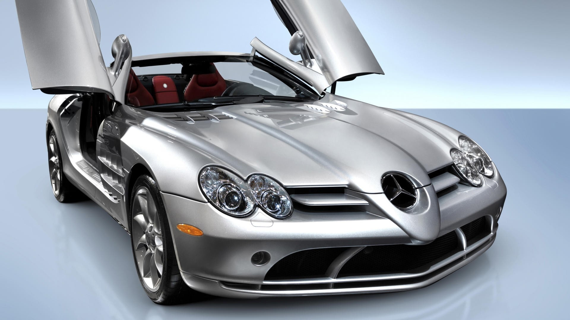 silver cars, car, Mercedes Benz, vehicle, Mercedes SLR, 1080P, HD Wallpaper