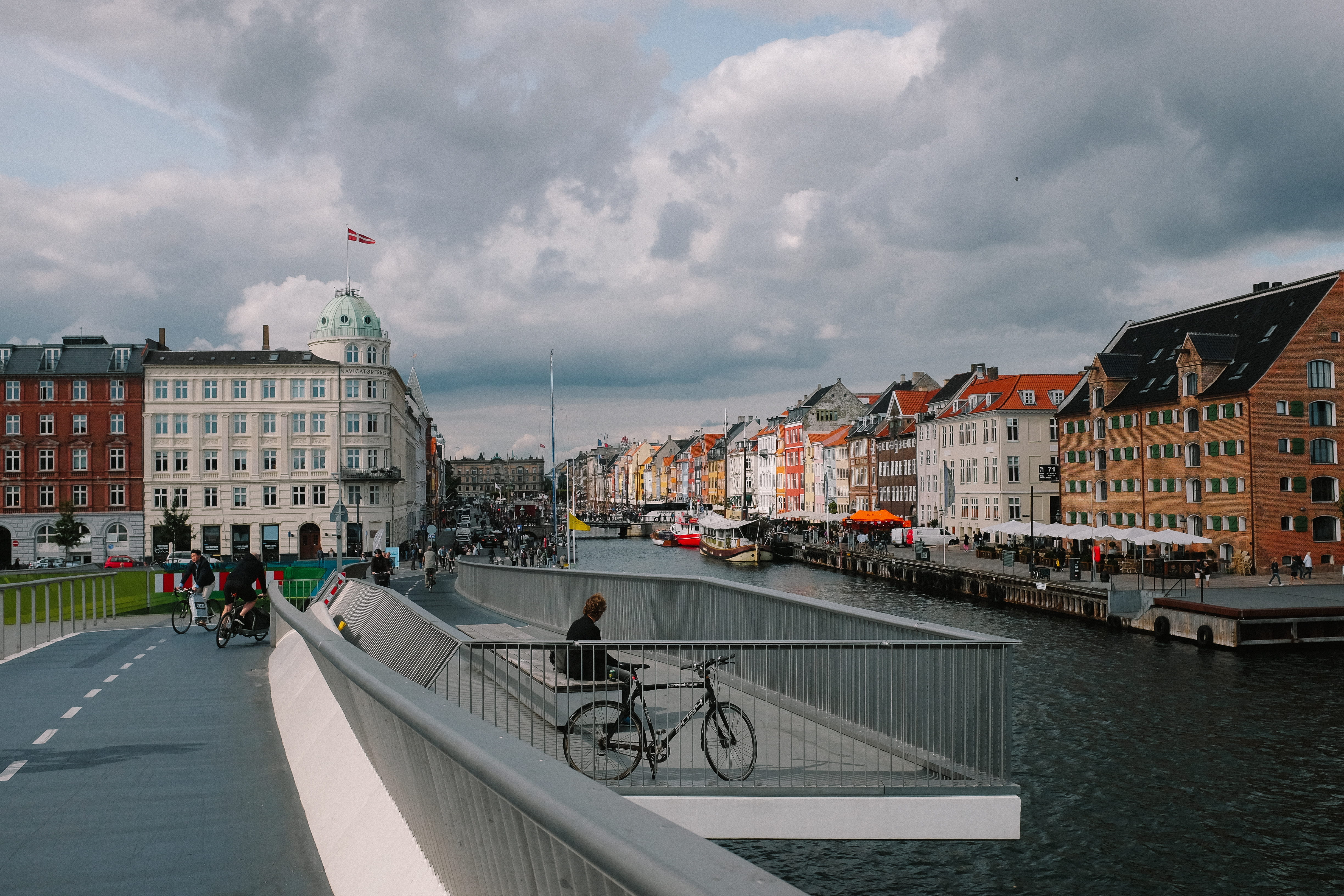 tourism, building exterior, street, bridge - man made structure, cloud - sky, cityscape, architecture, explore, copenhagen, lifestyle, hyggelig, built structure, HD Wallpaper