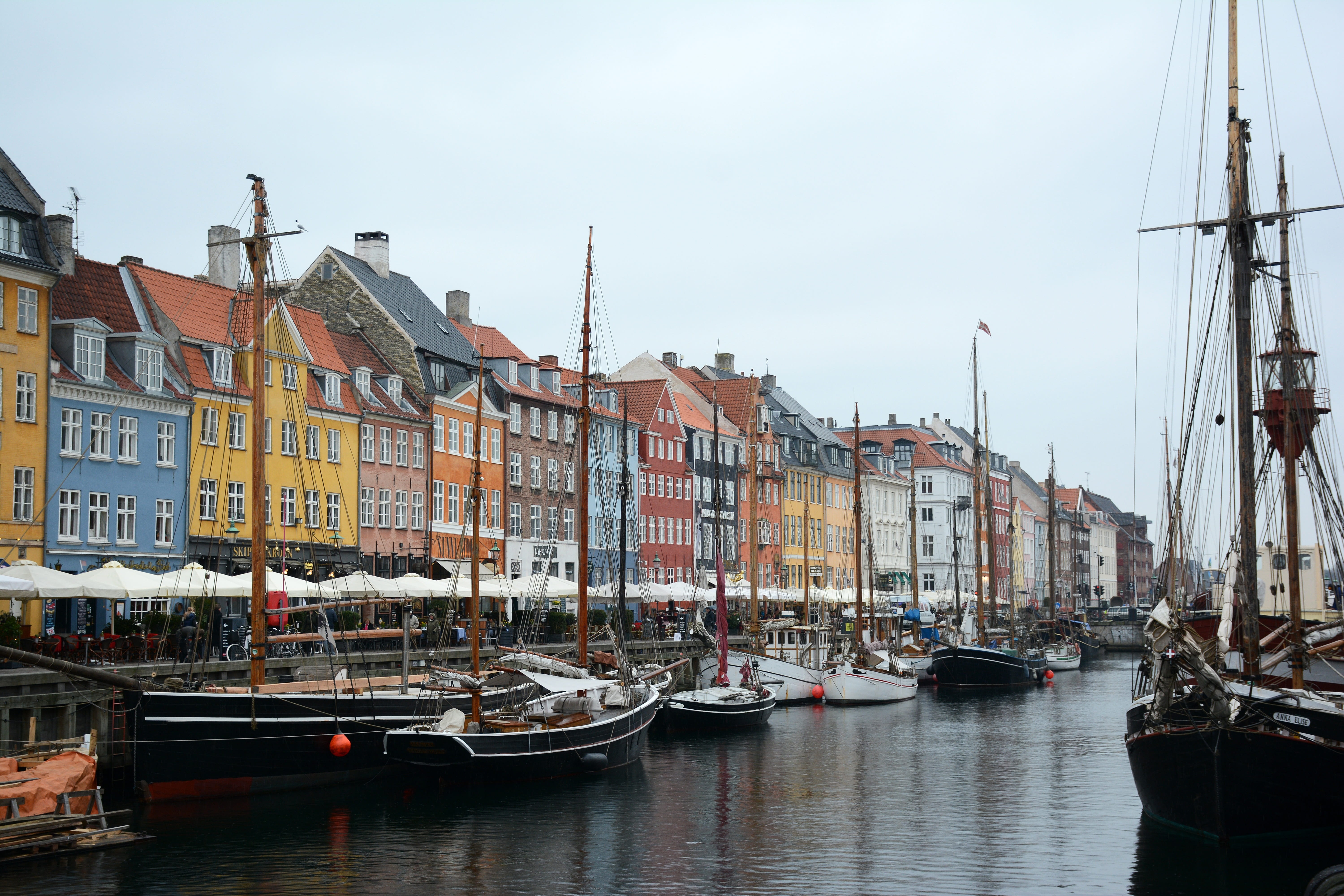 daytime, cloud - sky, no people, outdoors, nature, ship, copenhagen, day, color, residential district, wooden post, water, city, nautical vessel, transportation, HD Wallpaper