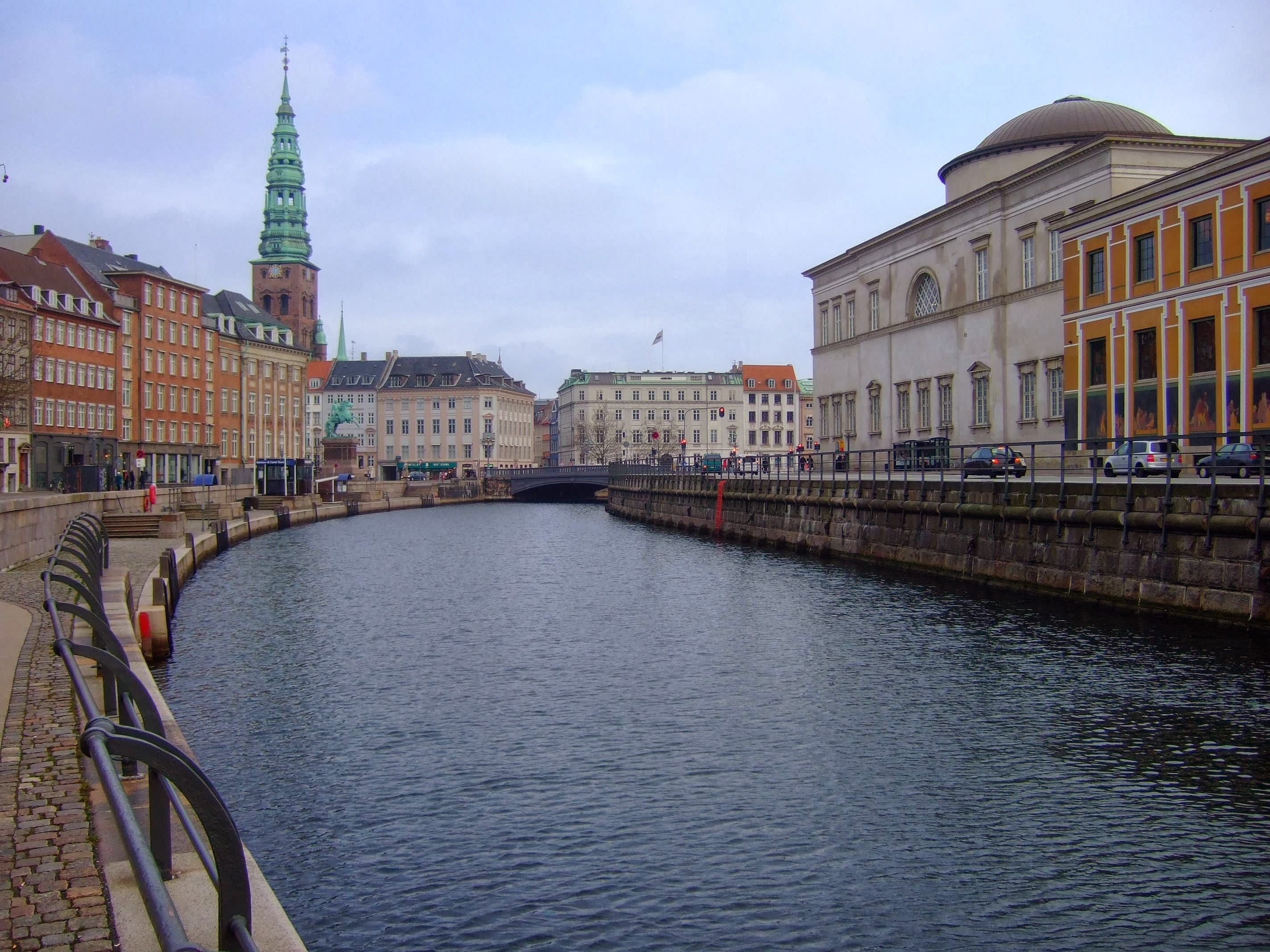 architecture, day, copenhagen, waterfront, capital, tourism, building, canal, sightseeing, bridge - man made structure, spire, tower, nyhavn, travel destinations, HD Wallpaper