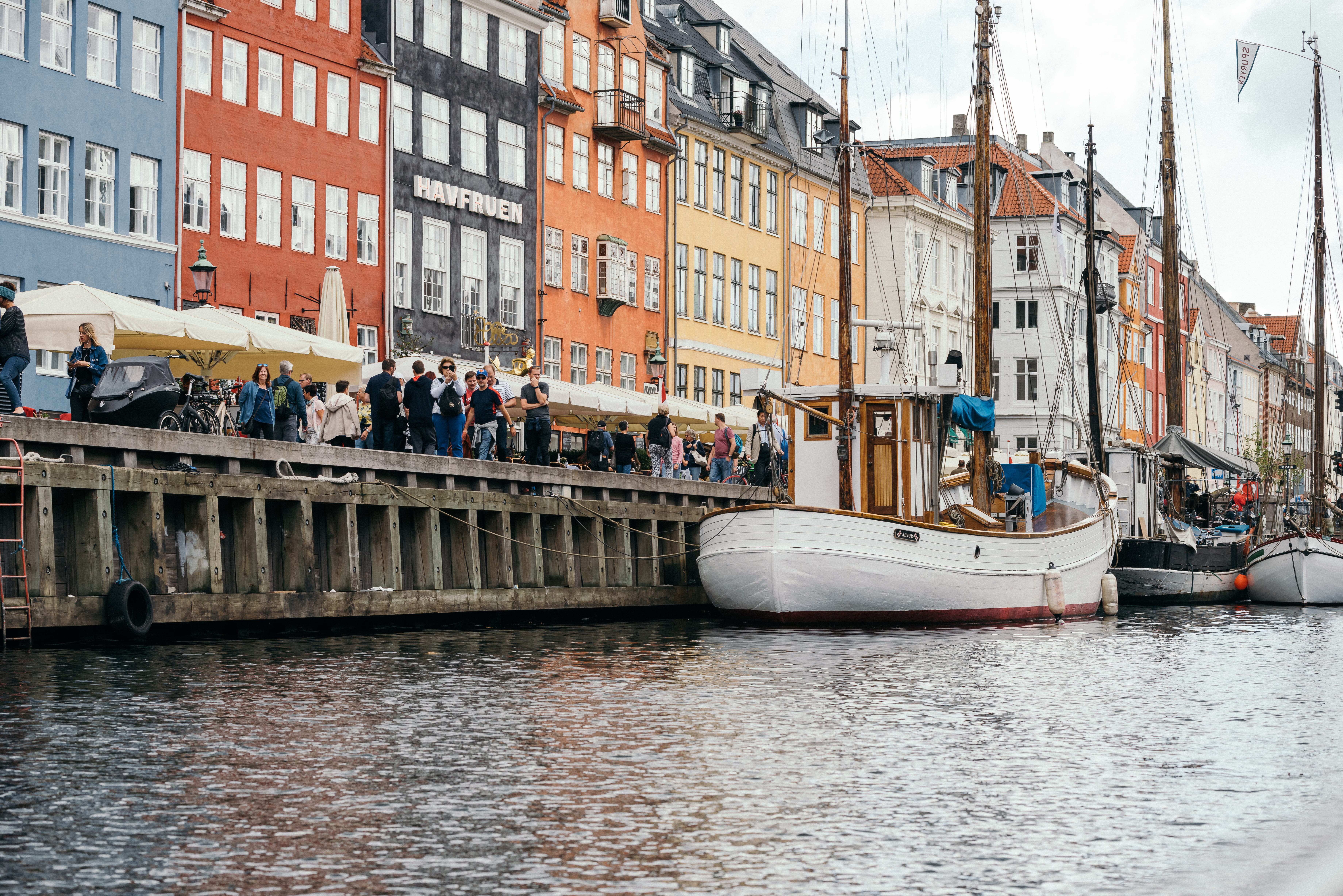 nature, crowd, real people, architecture, nyhavn, water, harbor, 5K, mode of transportation, built structure, city, day, bridge, building exterior, outdoors, HD Wallpaper