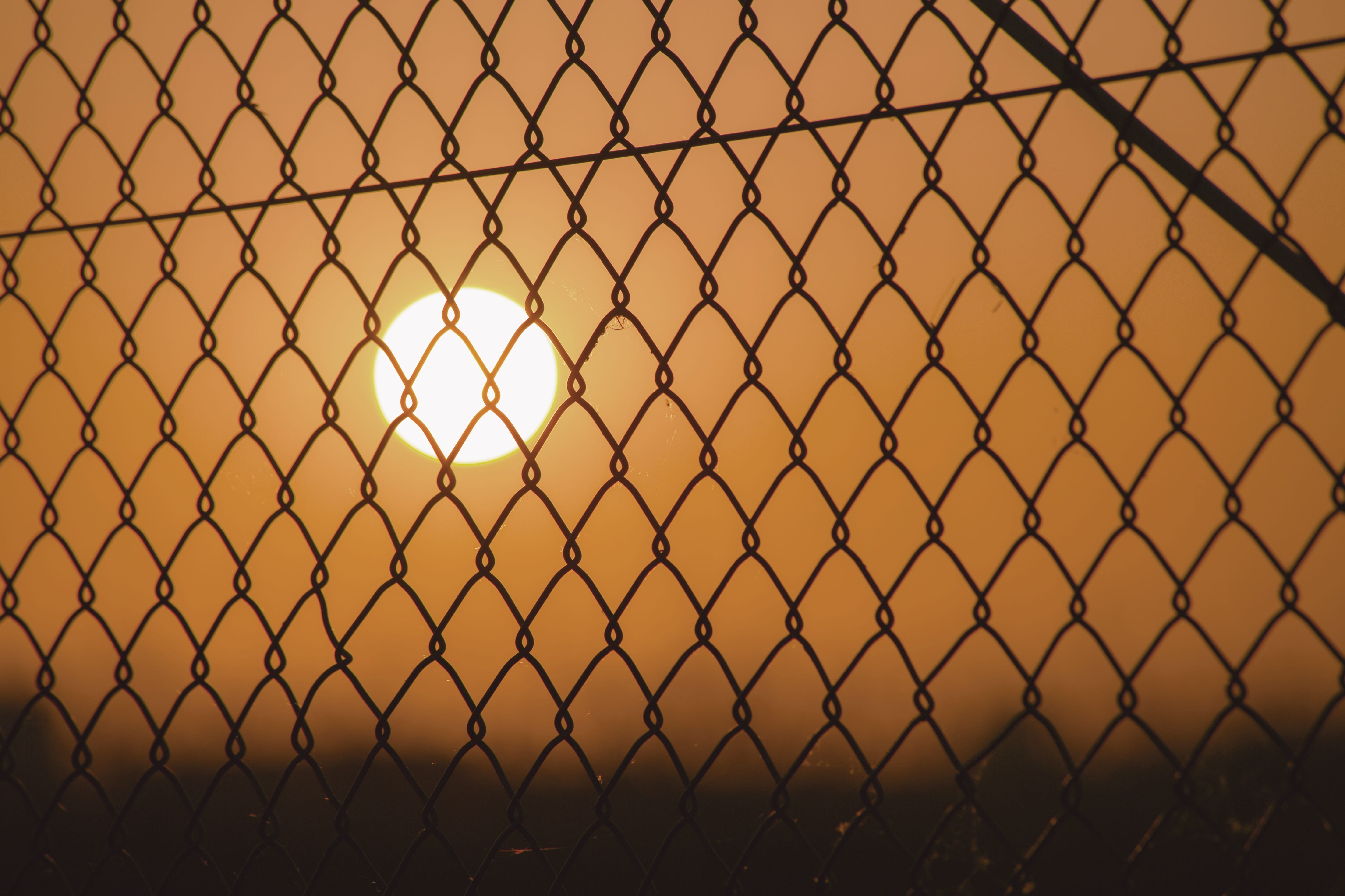 captivity, atmospheric, close, bird cage, fence, close-up, prison, focus on foreground, sunlight, sunset, cage, evening, backgrounds, sad, metal, day, chain, HD Wallpaper