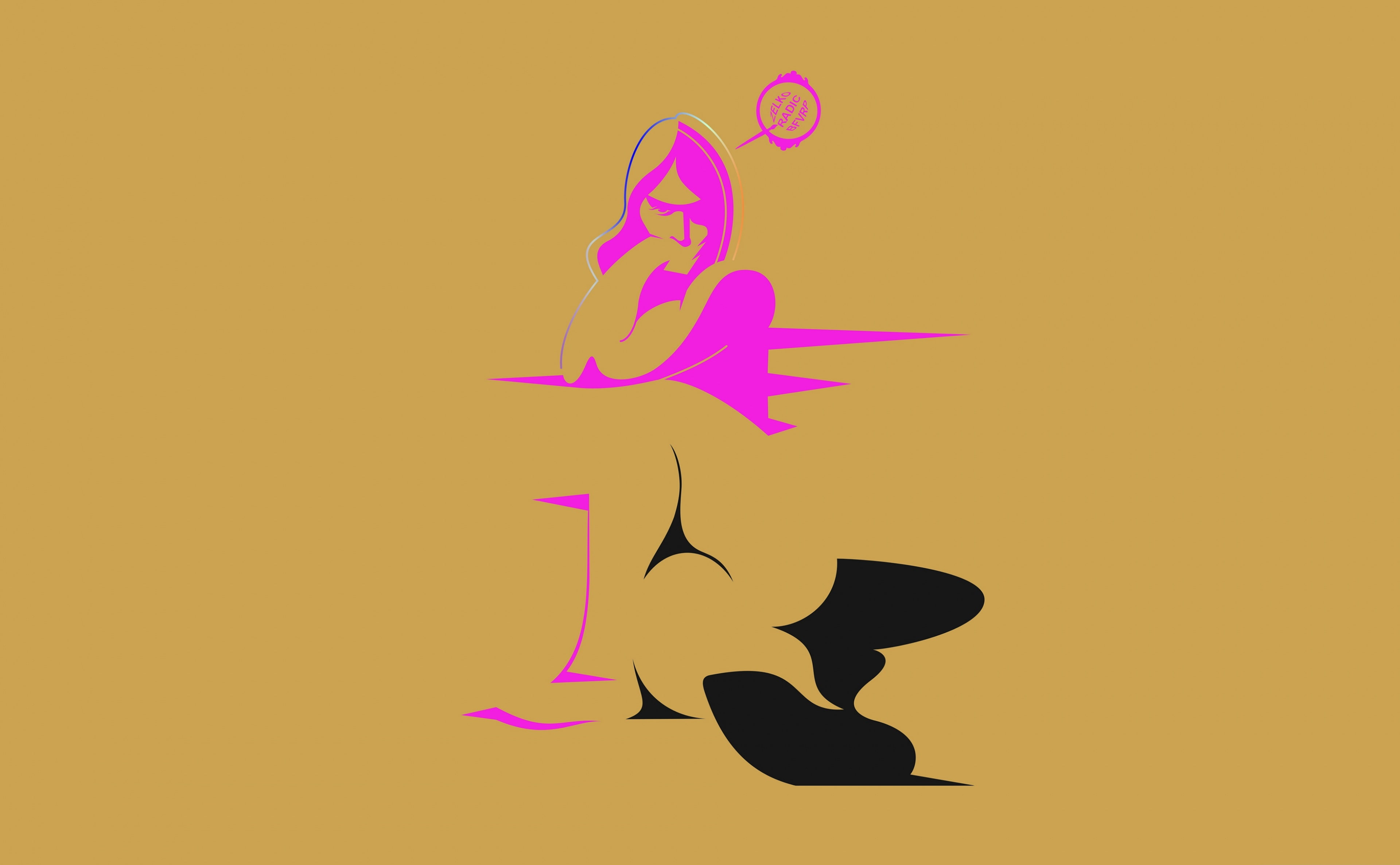 drawings, pink color, radic, nature, art, zecca, human body part, vector, model, design, zelko, motion, one person, sedjella, 4K, novi sad, black, Vector Art, HD Wallpaper