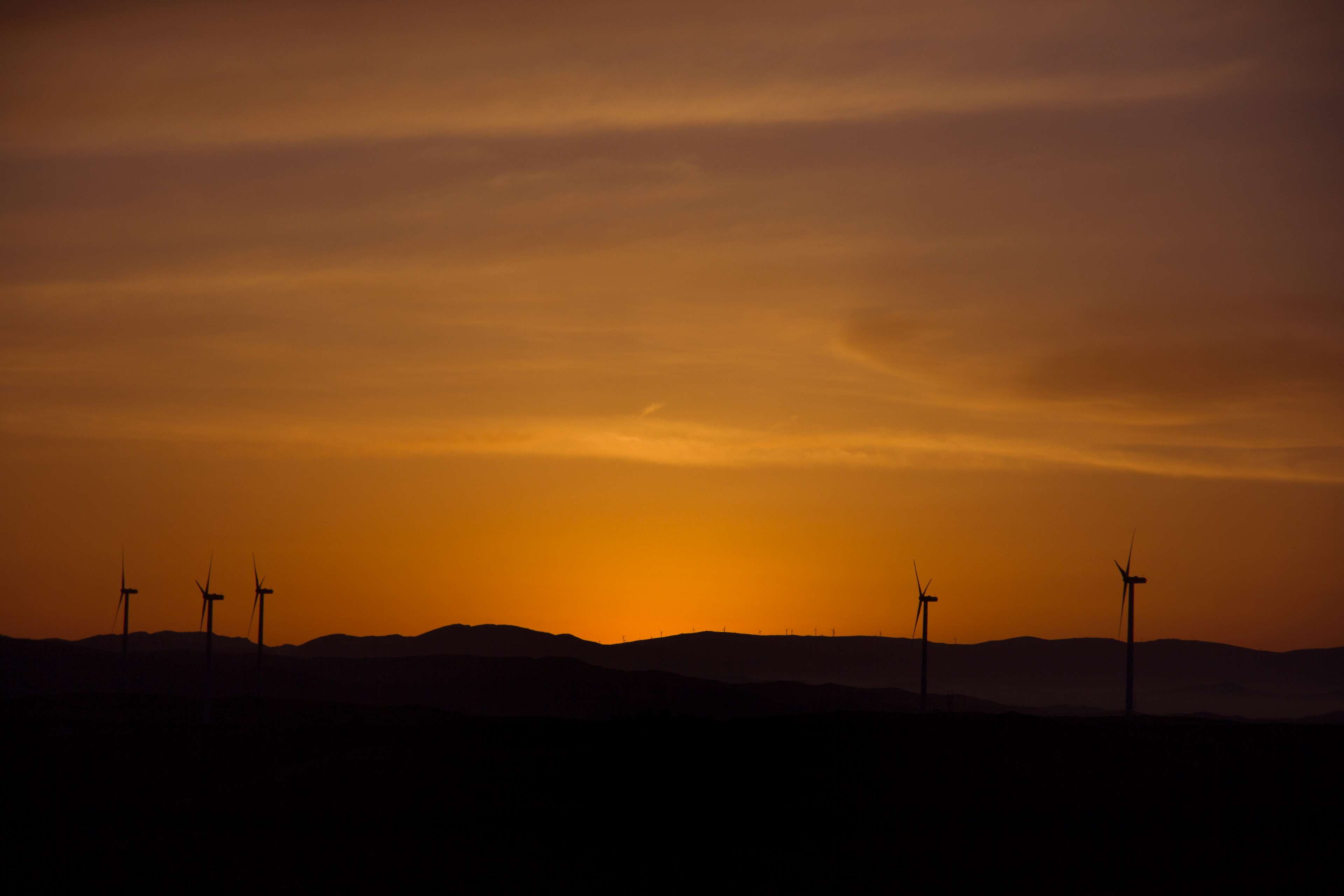silhouette, outdoors, land, environment, sustainable resources, cloud - sky, power in nature, landscape, beauty in nature, fuel and power generation, environmental conservation, HD Wallpaper