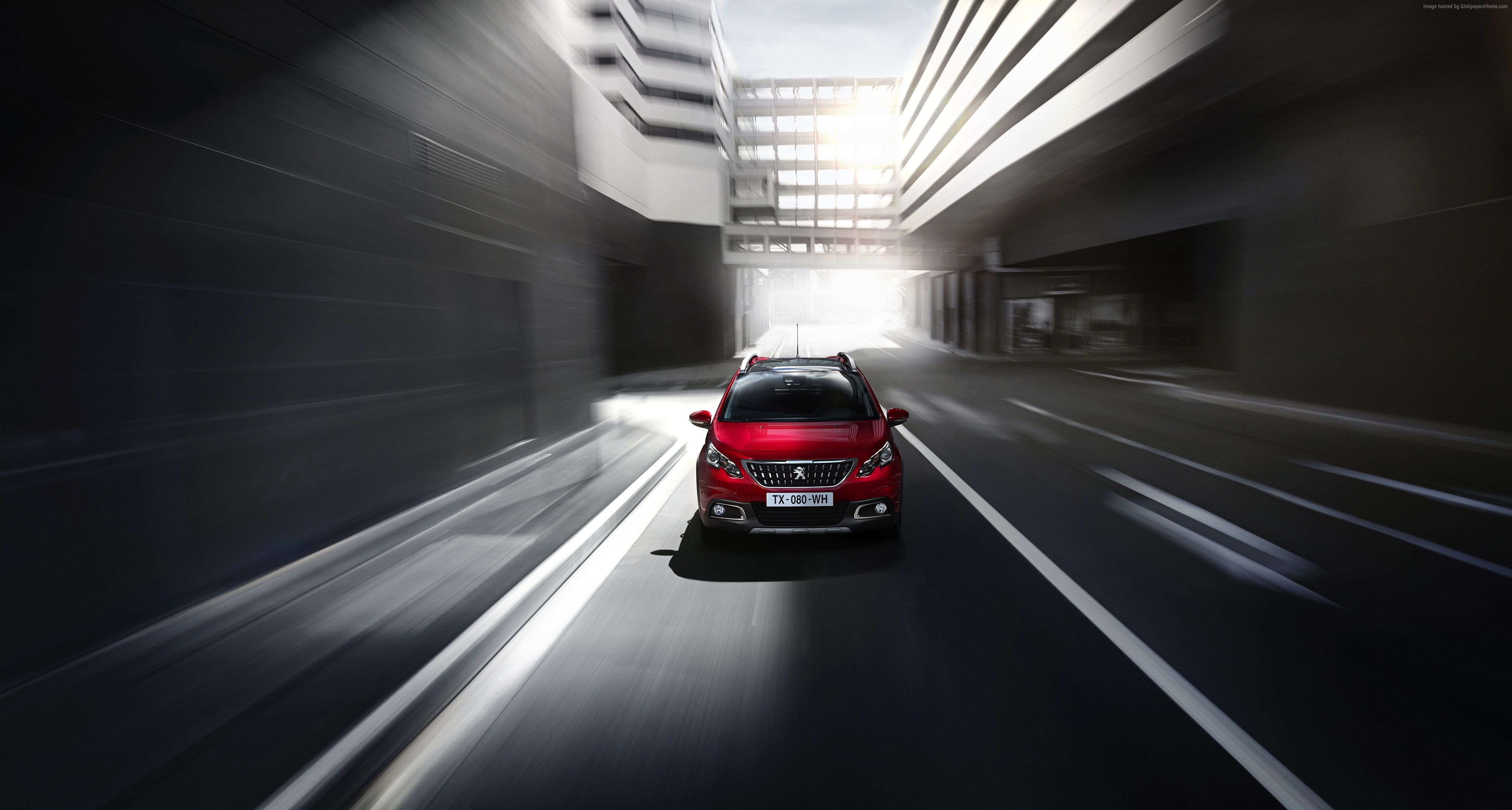 Peugeot 2008 DK, Geneva Auto Show 2016, 4K, red, crossover, HD Wallpaper