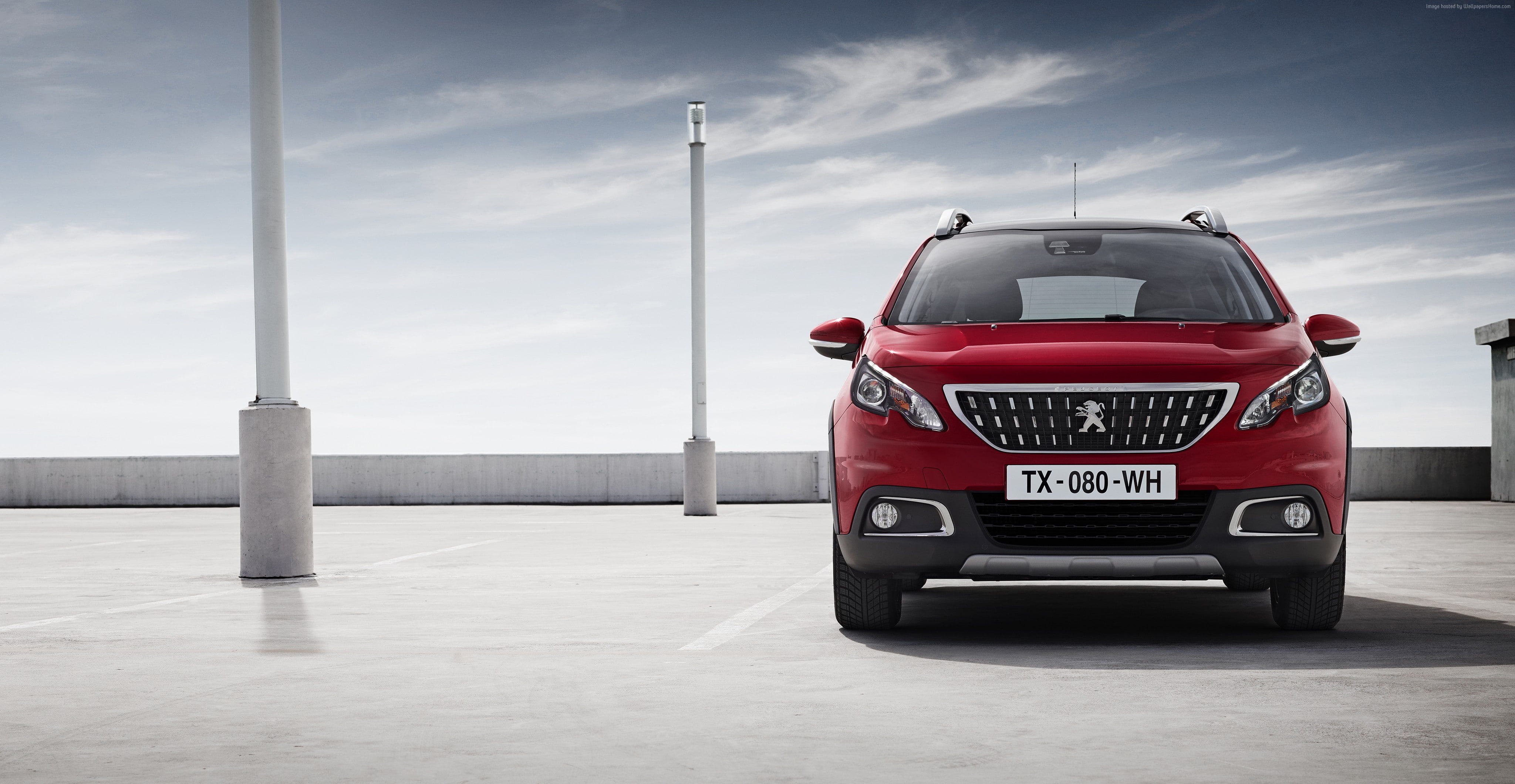 Peugeot 2008 DK, 4K, Geneva Auto Show 2016, red, crossover, HD Wallpaper
