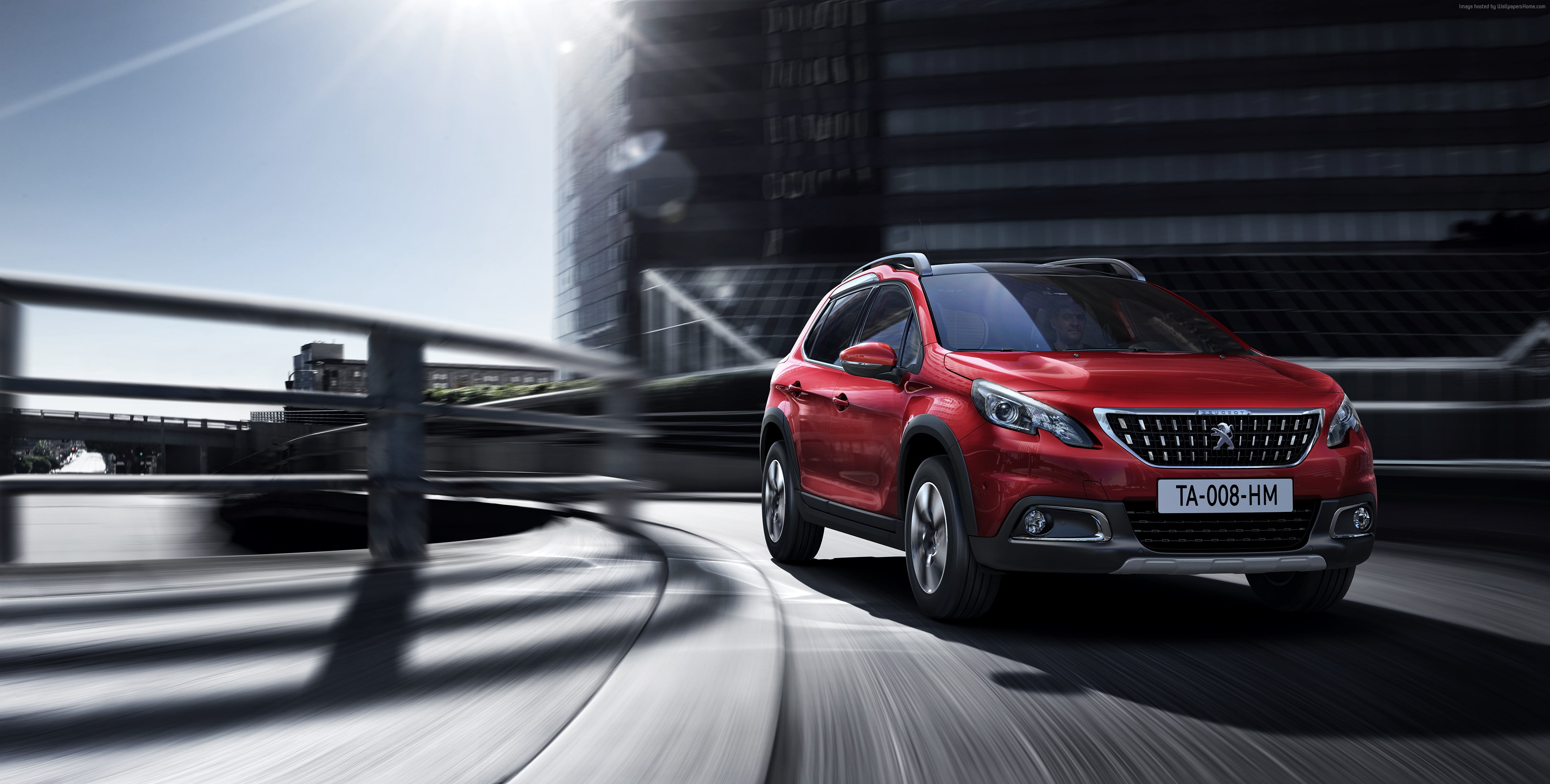 Peugeot 2008 DK, Geneva Auto Show 2016, crossover, red, 4K, HD Wallpaper