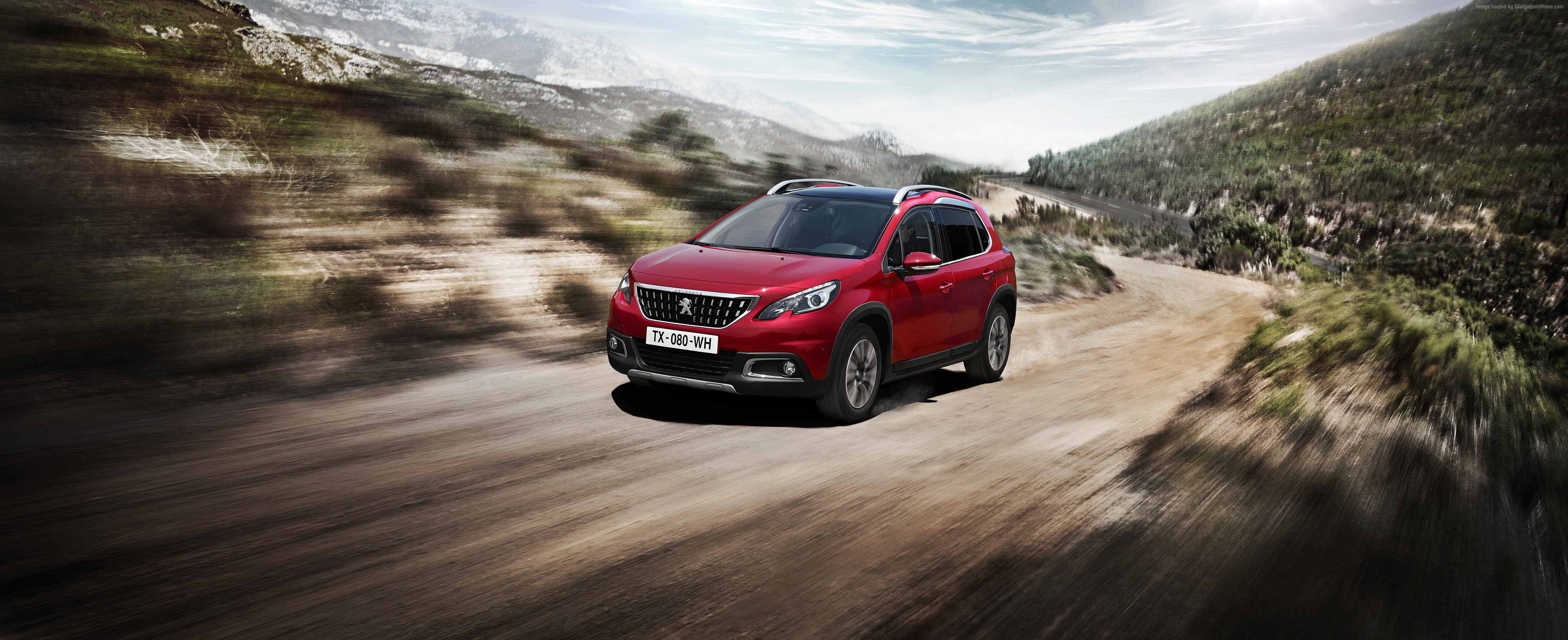 Peugeot 2008 DK, red, 4K, Geneva Auto Show 2016, crossover, HD Wallpaper