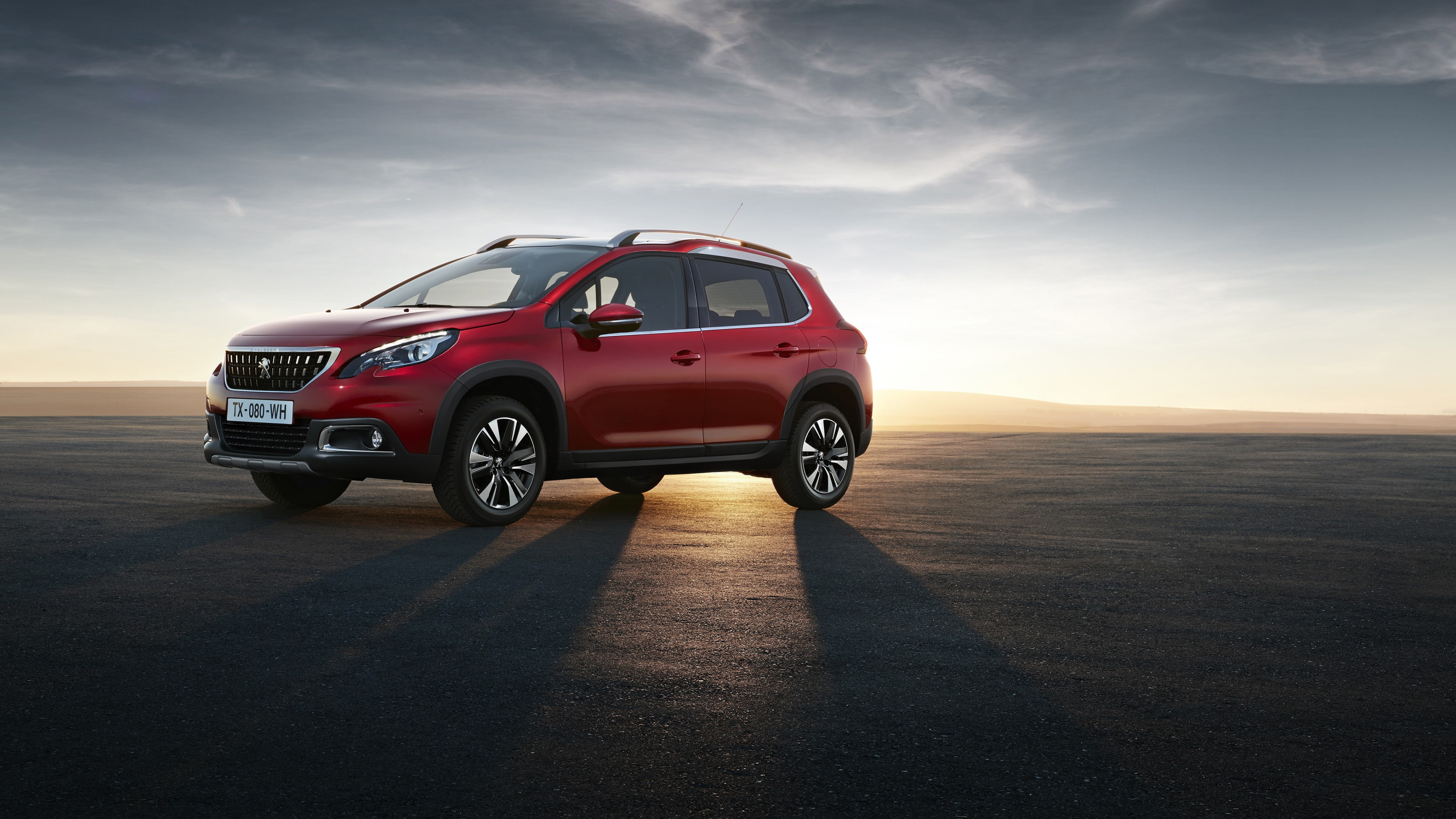 time, brown, suv, crossover, red, Geneva Auto Show 2016, Peugeot 2008 DK, 4K, day, field, HD Wallpaper