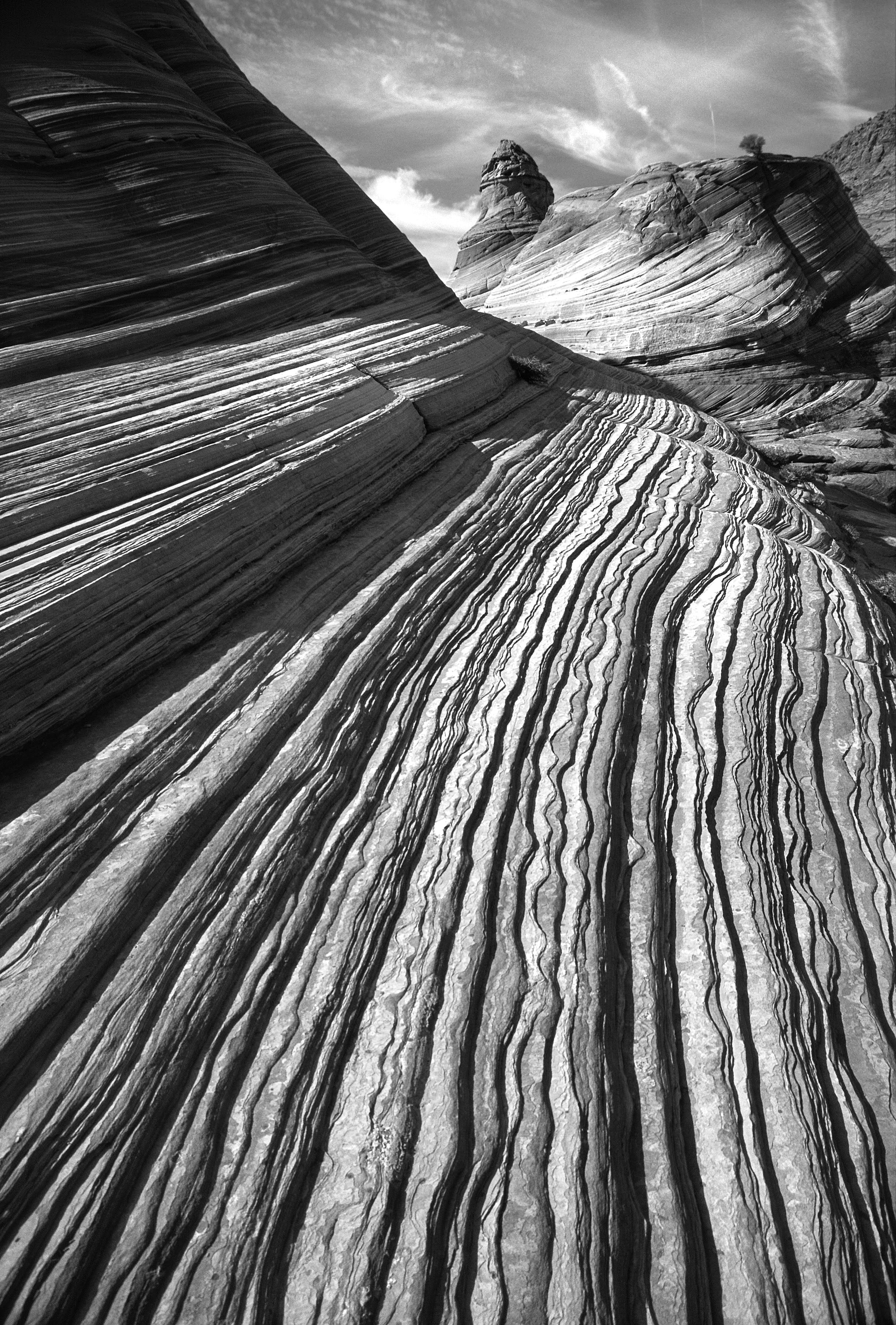 climate, photo, beauty in nature, cold temperature, sky, tranquil scene, non-urban scene, grayscale, rock, sand, day, 2K, nature, textured, no people, Phone HD Wallpaper