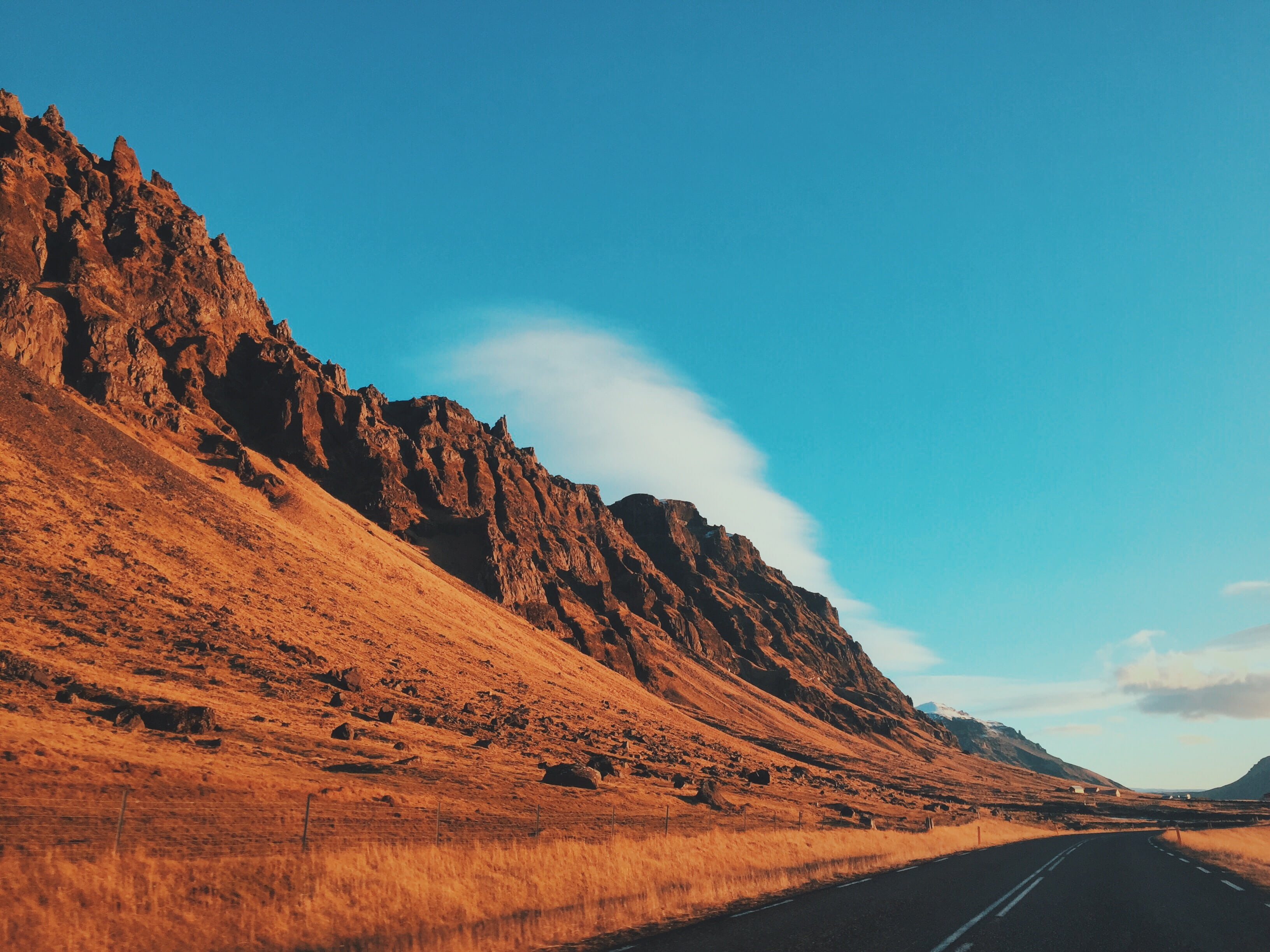 landscape, tranquil scene, sky, black, rock, slope, beauty in nature, horizon, rocks, formation, physical geography, cliff, concrete, outdoors, path, remote, HD Wallpaper