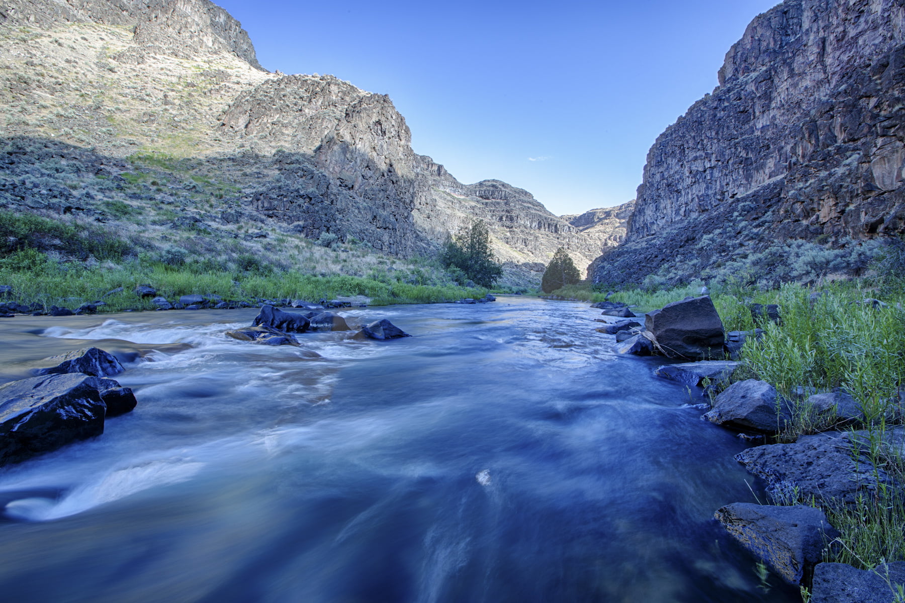 Owyhee, NLCS, nature, 720P, Idaho, river, rock - Object, surrounded, body, Jarbidge, daytime, Wilderness, vintage, body of water, Rivers, outdoor recreation, HD Wallpaper