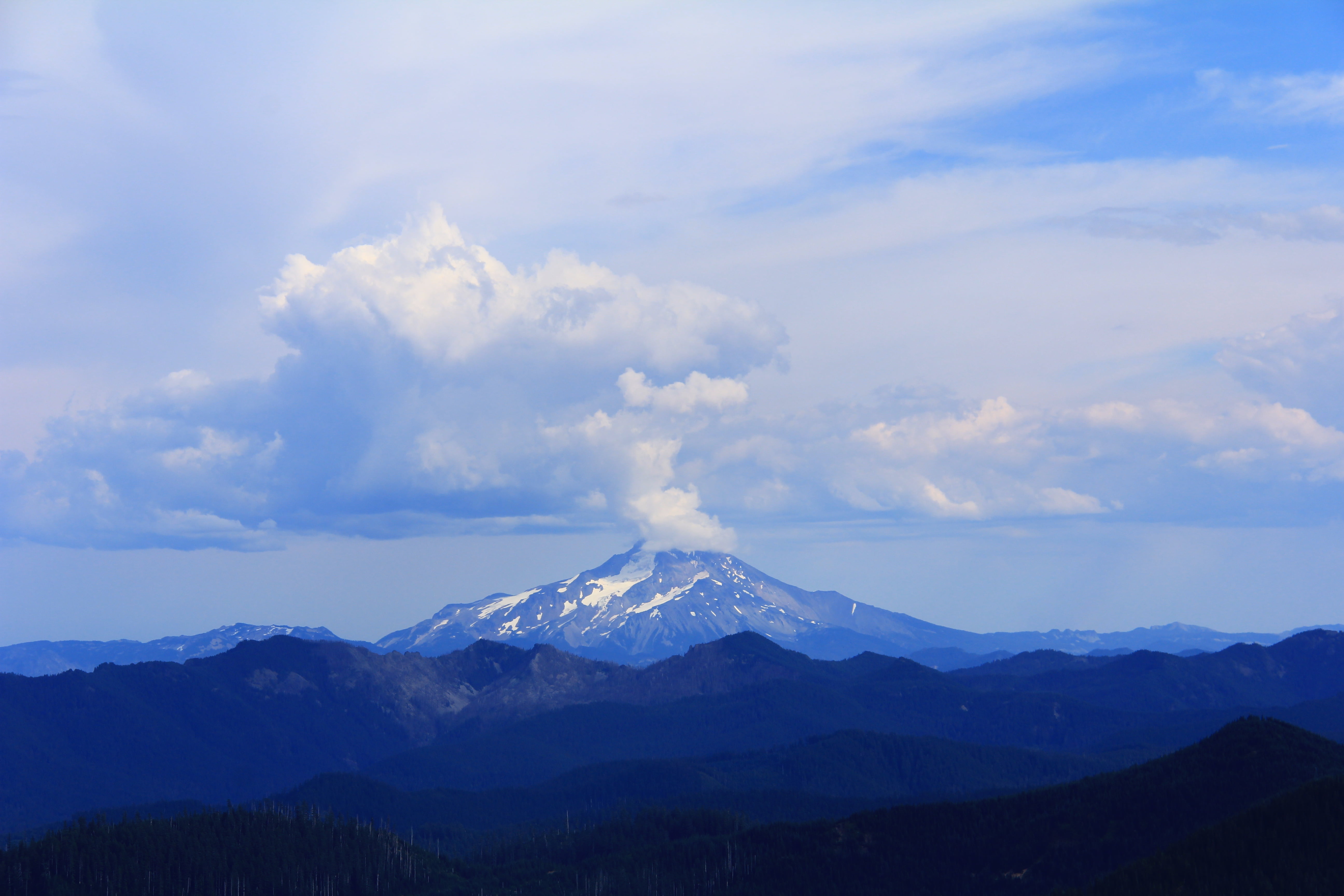 peak, cloudy, Hunting, snowy mountain, Wild and Scenic River, Oregon, Clouds, Backpacking, Bureau of Land Management, National, Rooster Rock, Camping, Department of the Interior, HD Wallpaper