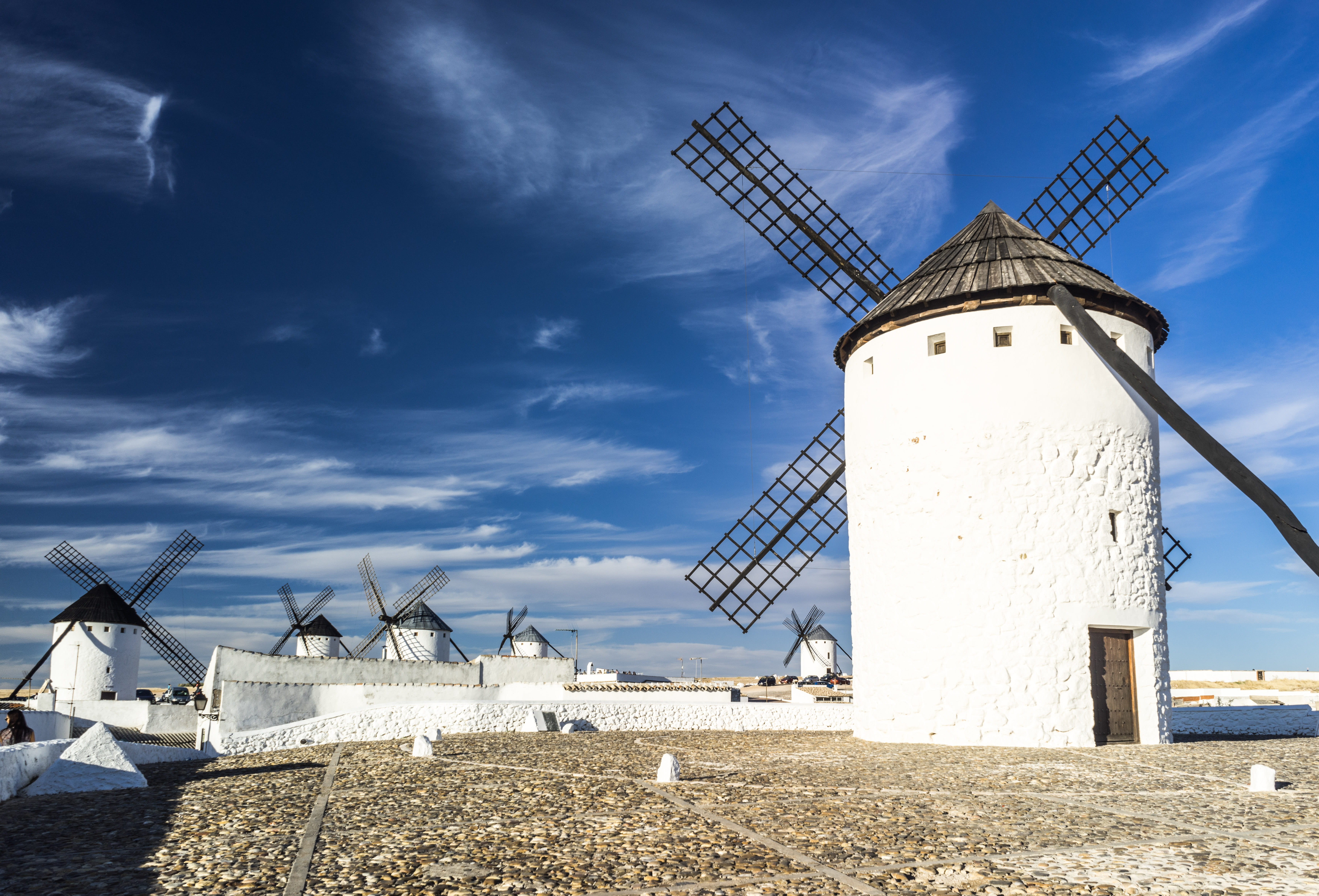 the emotion, wind, no people, castile - la mancha, turbine, sy, architecture, environment, land, giants, environmental conservation, castile la mancha, HD Wallpaper