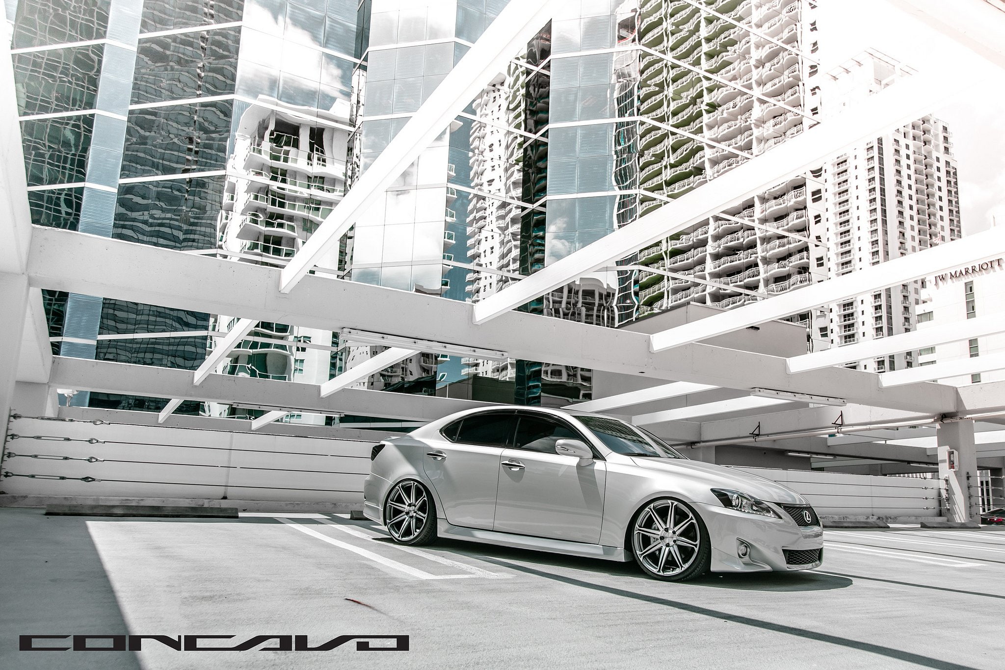 concavo, tuning, wheels, 1080P, is250, cars, lexus, HD Wallpaper