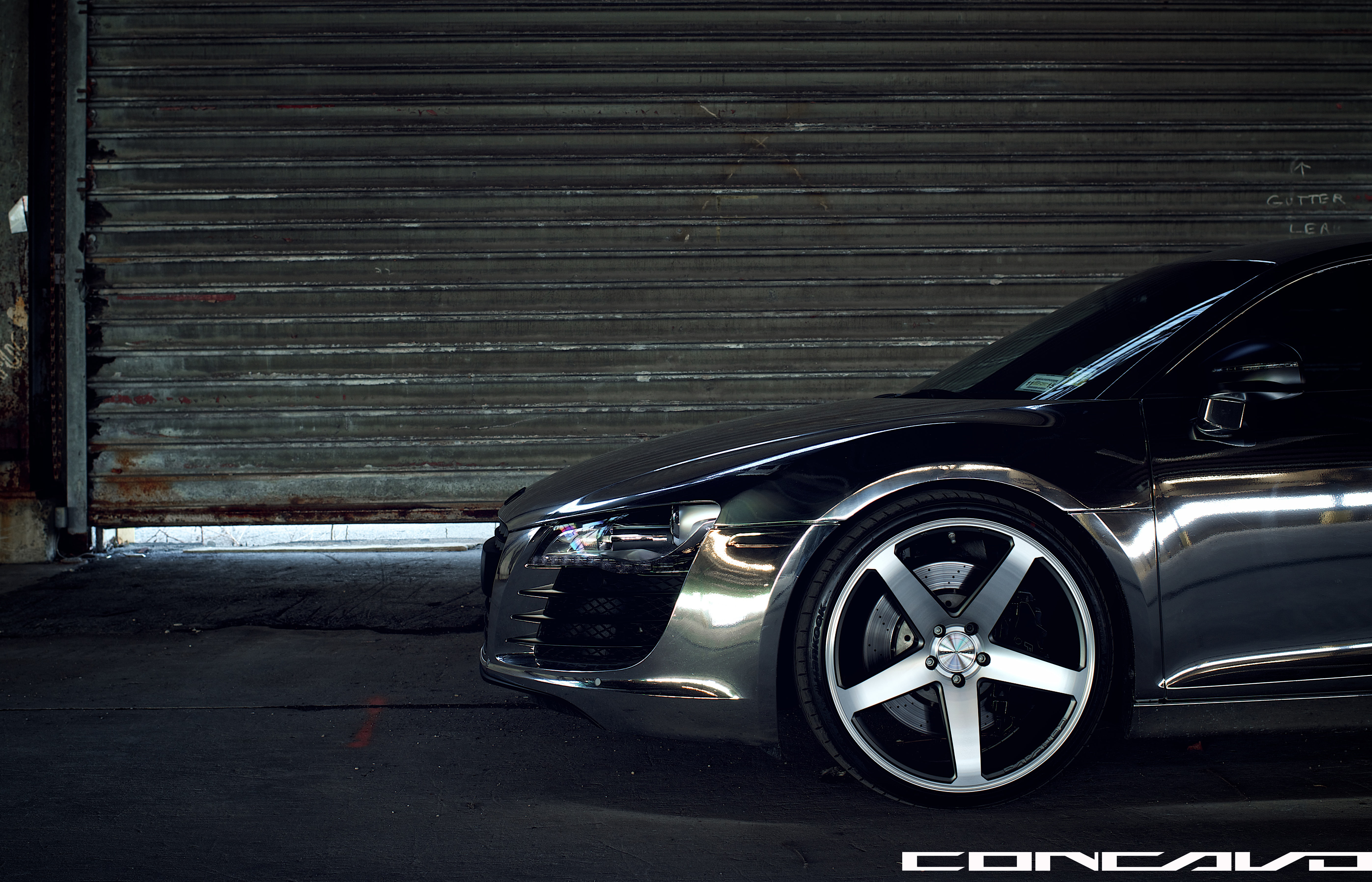 optics, Audi, CW-5, Concavo Wheels, Matte Black Machined Face, bumper, 5K, Chrome, HD Wallpaper