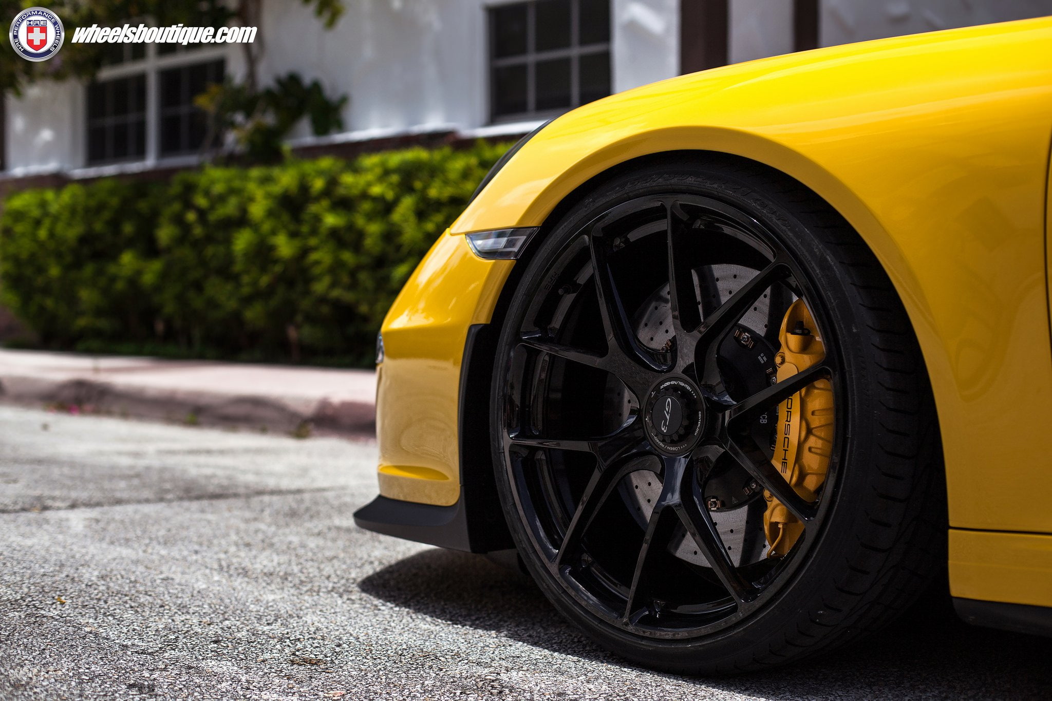 gt3, 1080P, 991, wheels, cars, yellow, porsche, hre, HD Wallpaper