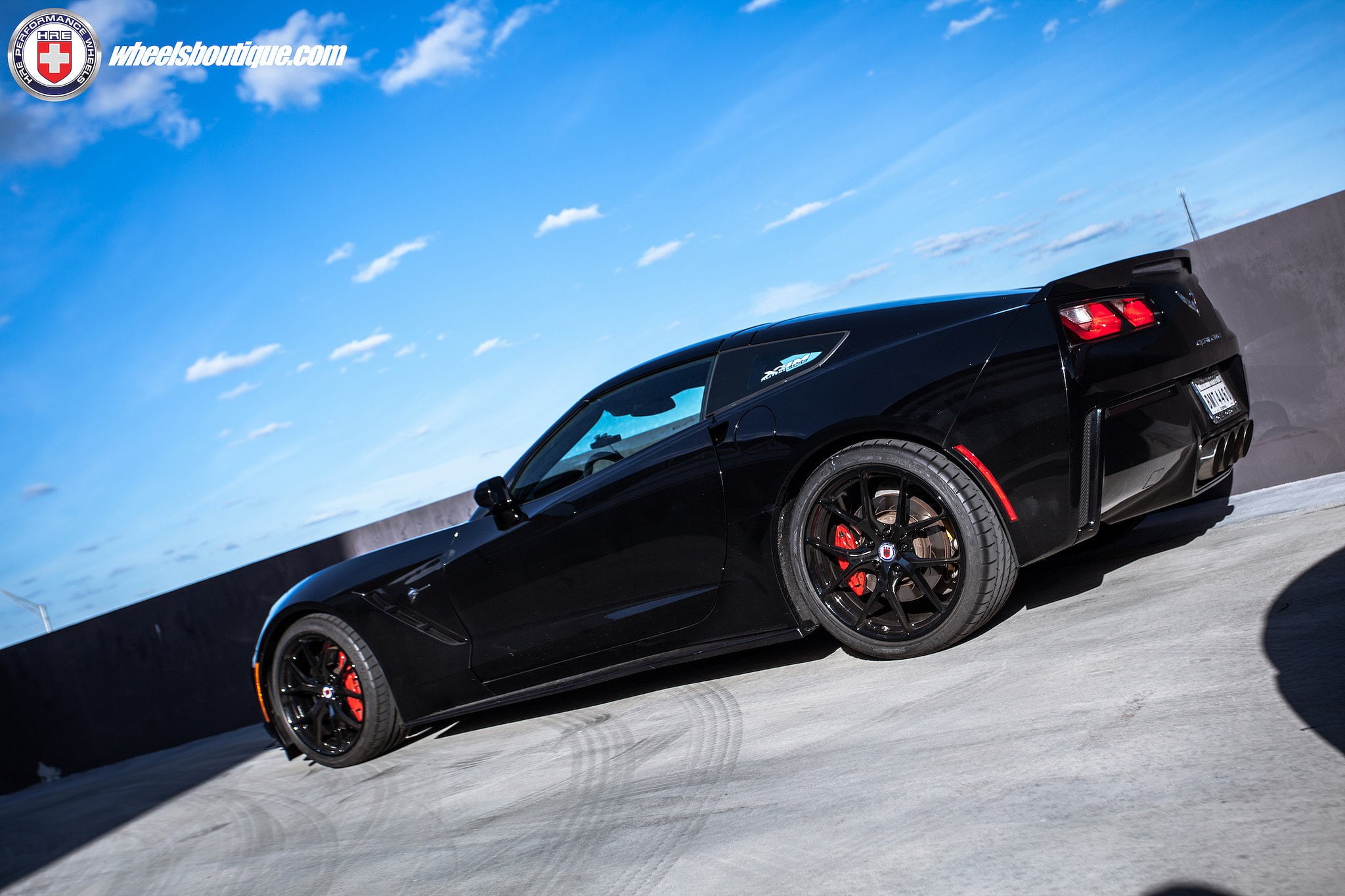 black, wheels, corvette, (c7), hre, cars, chevrolet, 1080P, HD Wallpaper