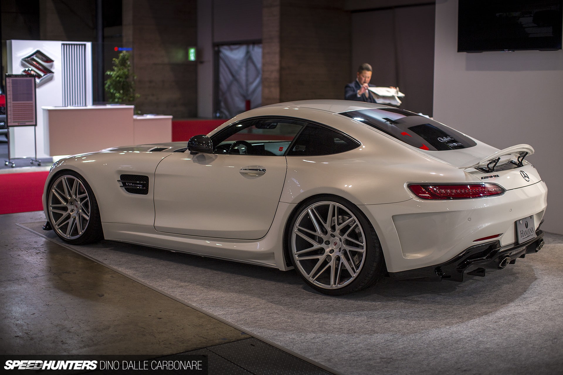 street, land vehicle, Mercedes-AMG, sports car, men, illuminated, car show, city, one person, 1080P, motor vehicle, mode of transportation, travel, Vossen, HD Wallpaper