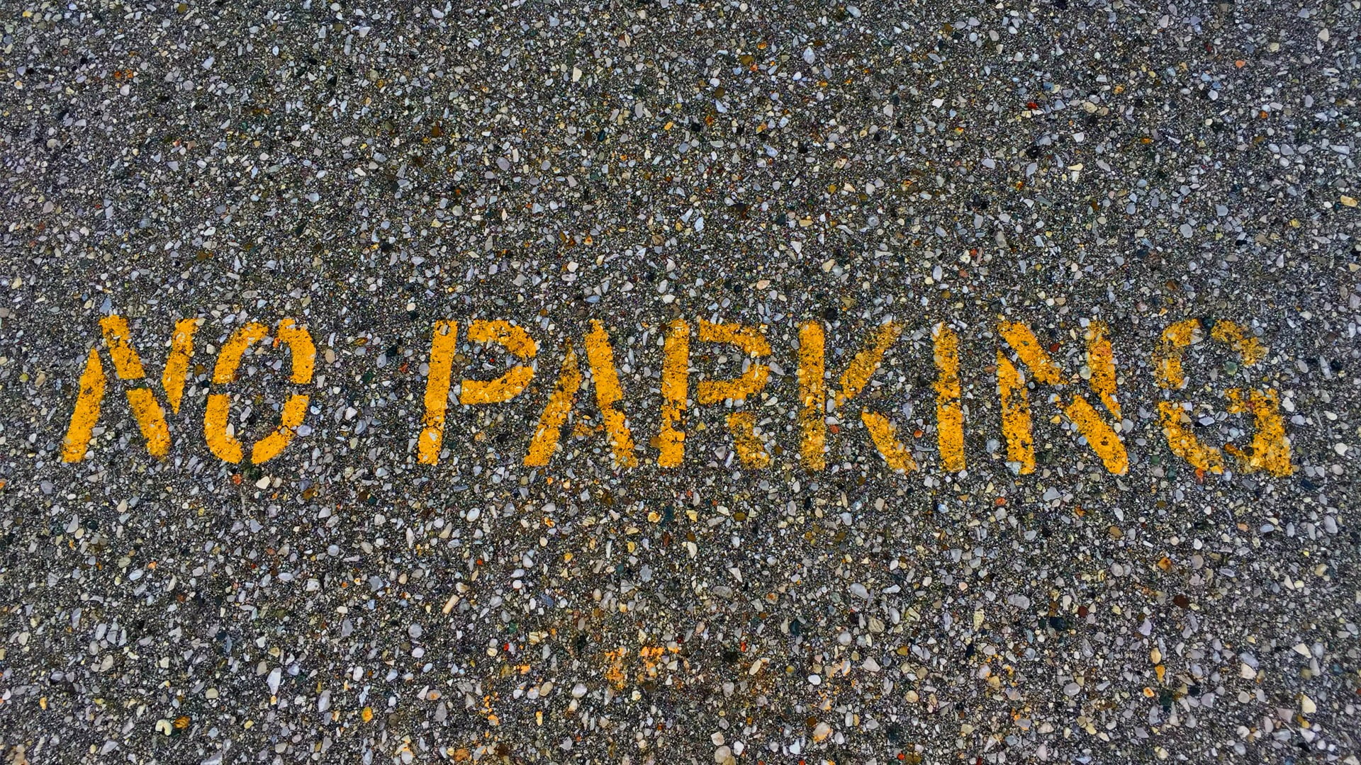 day, sign, parking lot, paint splatter, message, street, road, transportation, 1080P, textured, asphalt, information, non-western script, yellow, close-up, HD Wallpaper