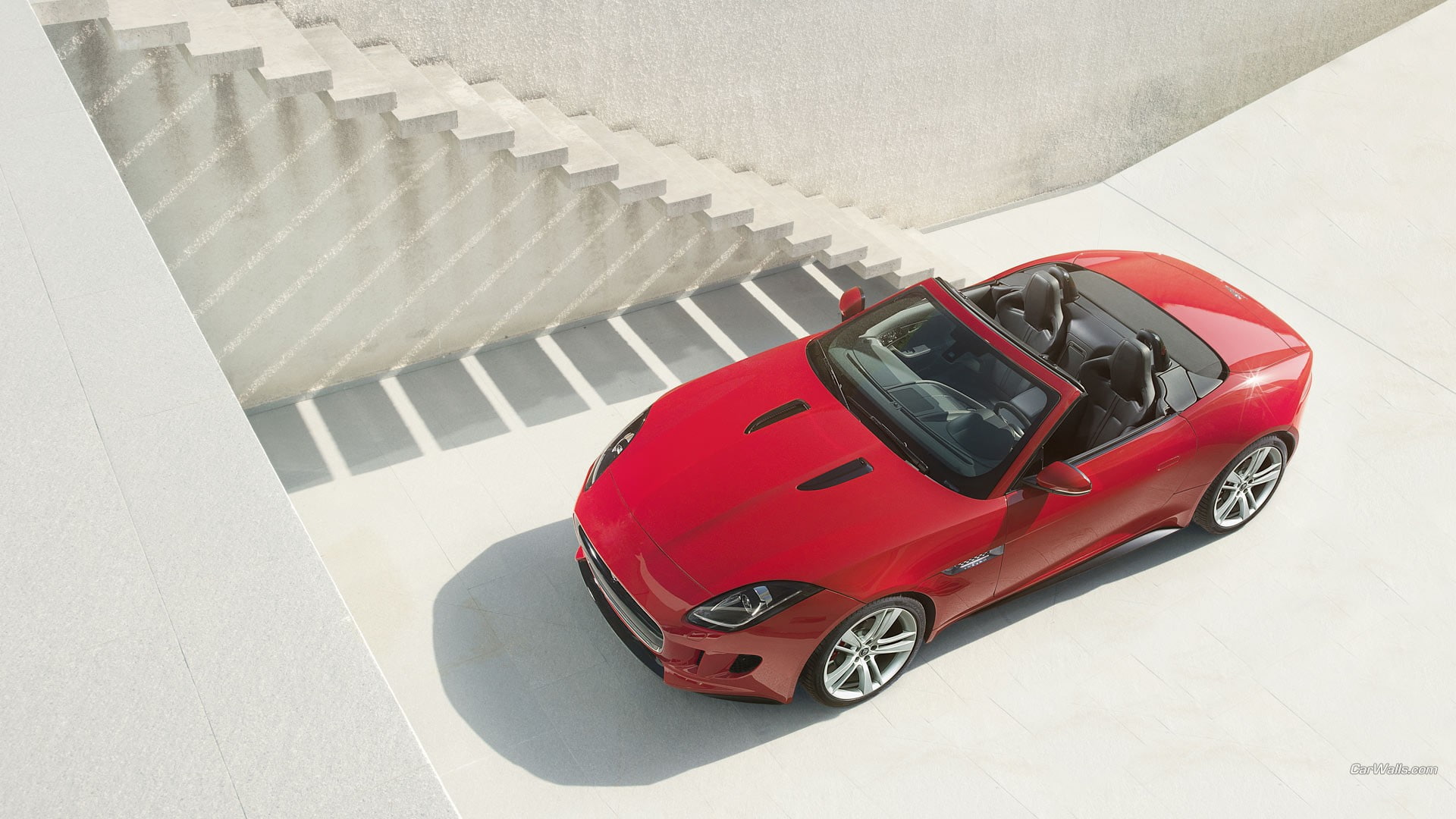 1080P, Jaguar F-Type, red cars, Jaguar (car), vehicle, car, HD Wallpaper