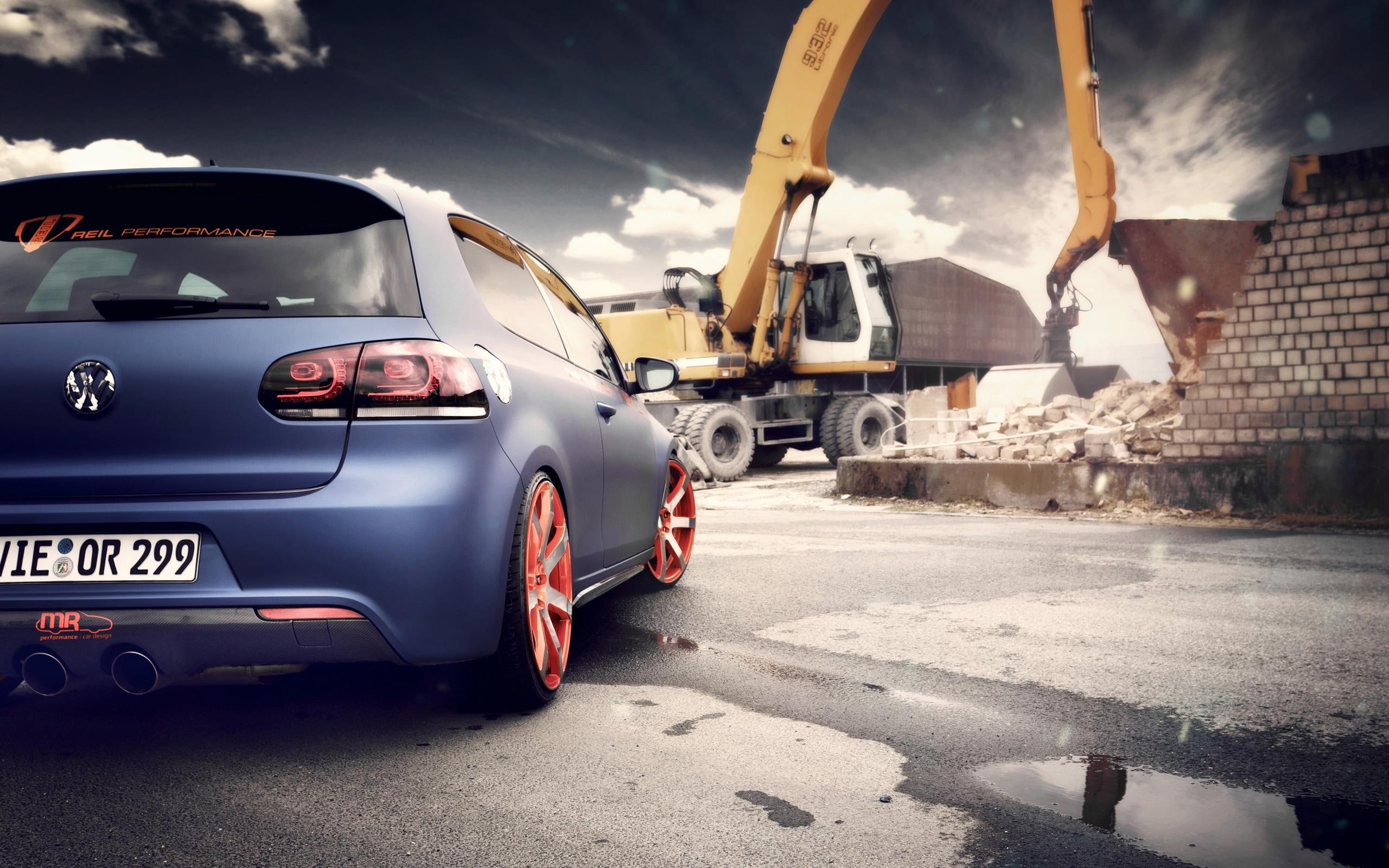 golf, door, hatchback, blue, cars, 2012, volkswagen, bbm, 2K, HD Wallpaper