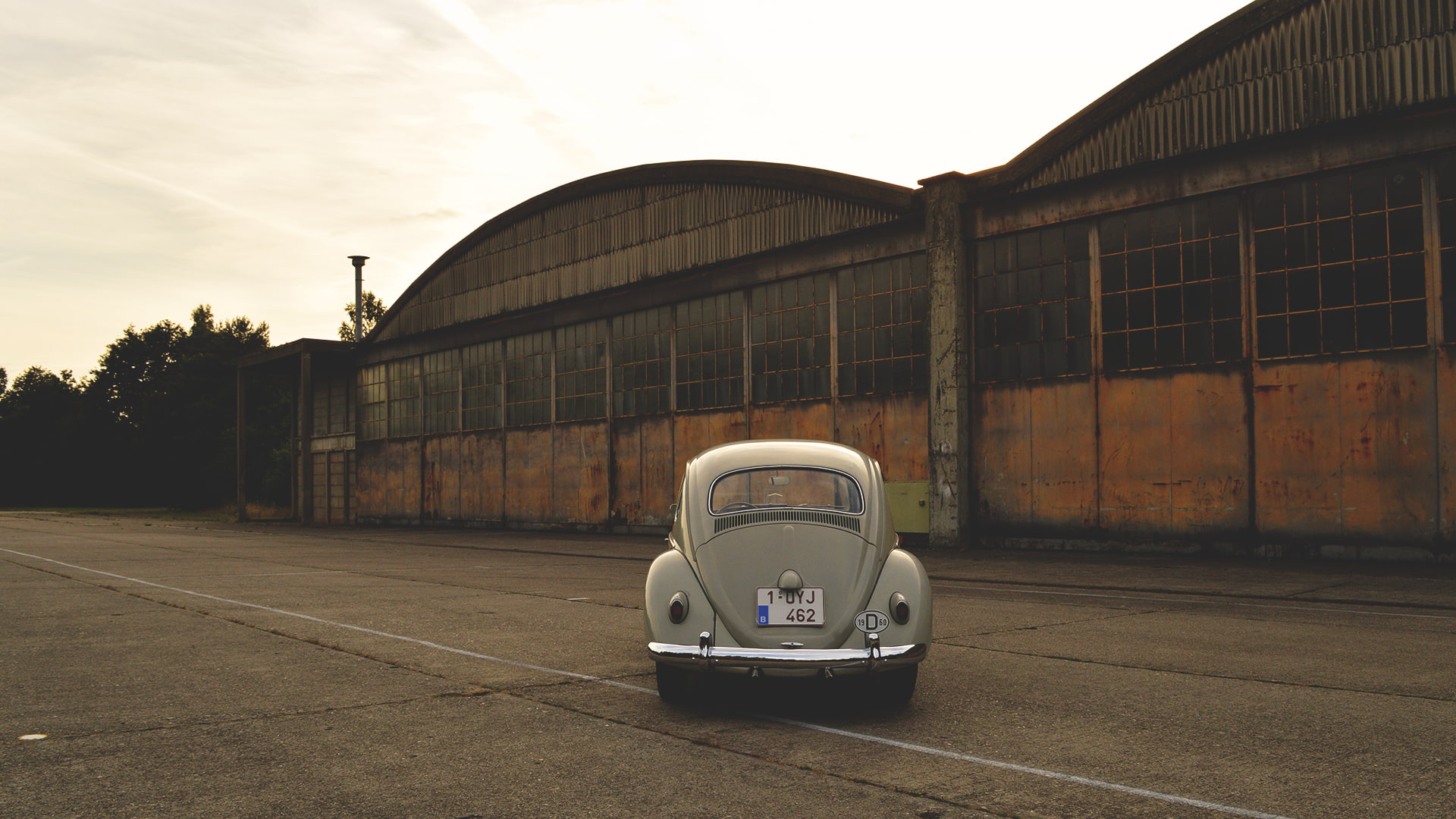 architecture, Belgium, building exterior, city, rail transportation, nature, oldtimers, truck, street, vehicle, Volkswagen Beetle, day, 1080P, Volkswagen, HD Wallpaper