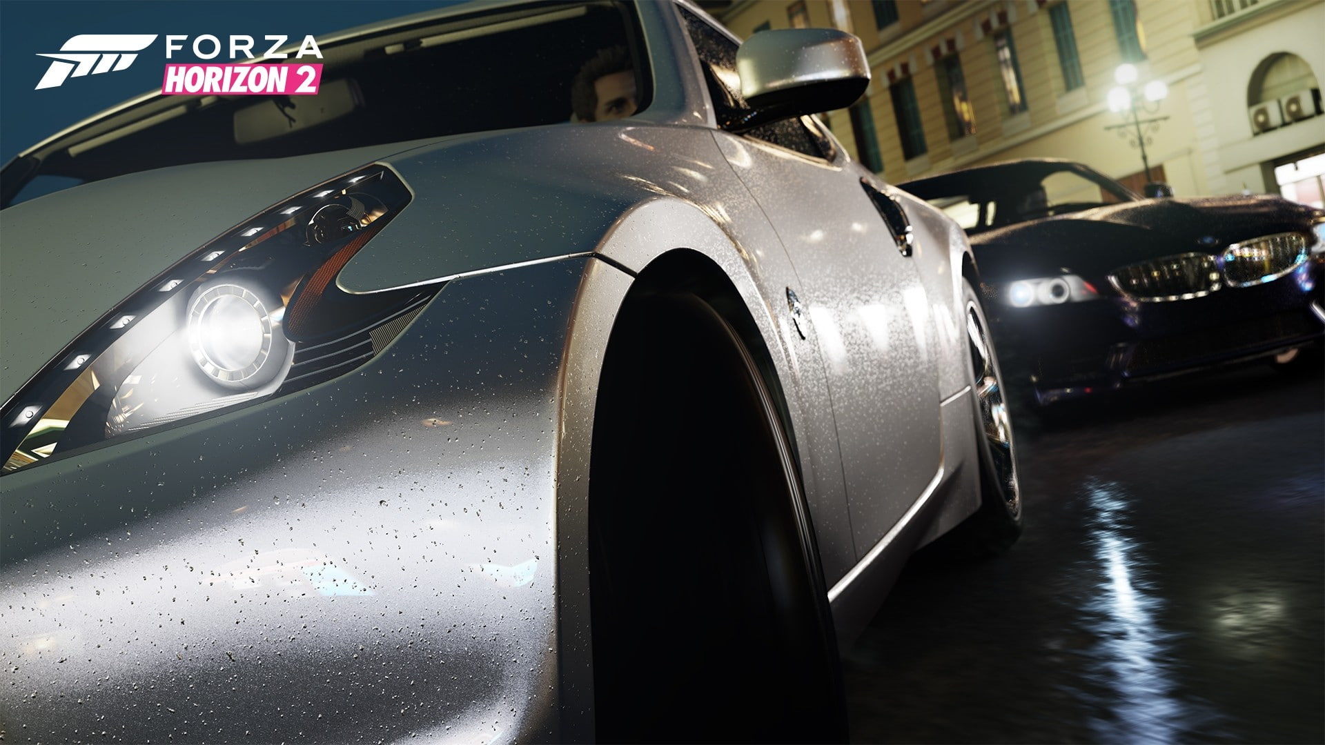 car, close-up, headlight, rain, 1080P, reflection, illuminated, mode of transportation, silver colored, motor vehicle, indoors, water, night, video games, HD Wallpaper