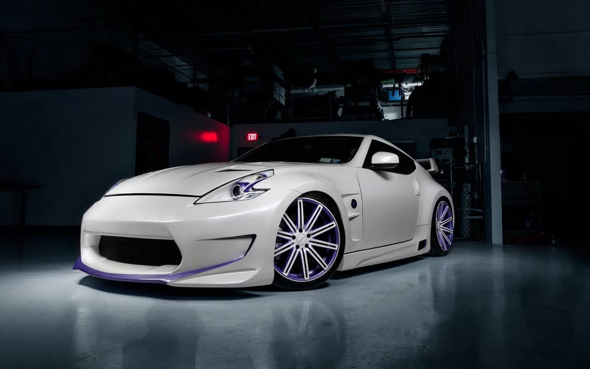 parking lot, car, tune, new, exhibition, black Color, modern, speed, alloy Wheel, illuminated, power, supercar, concept Car, 1080P, street, white, night, HD Wallpaper