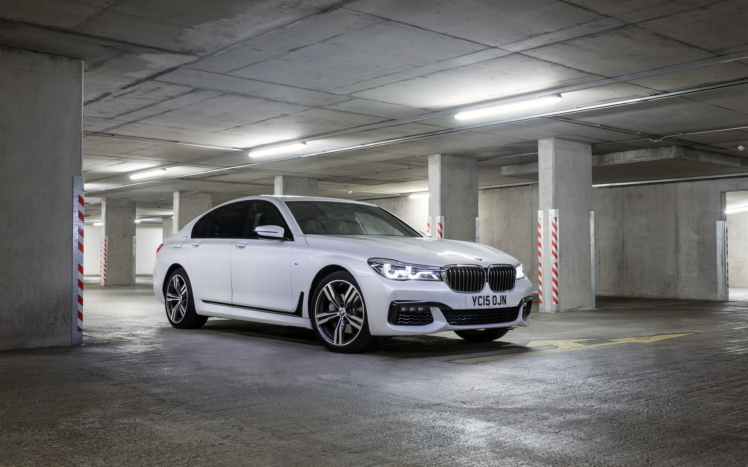 sedan, 2K, m, Stop, Car, 2015, bmx, White, Parking, BMW, HD Wallpaper