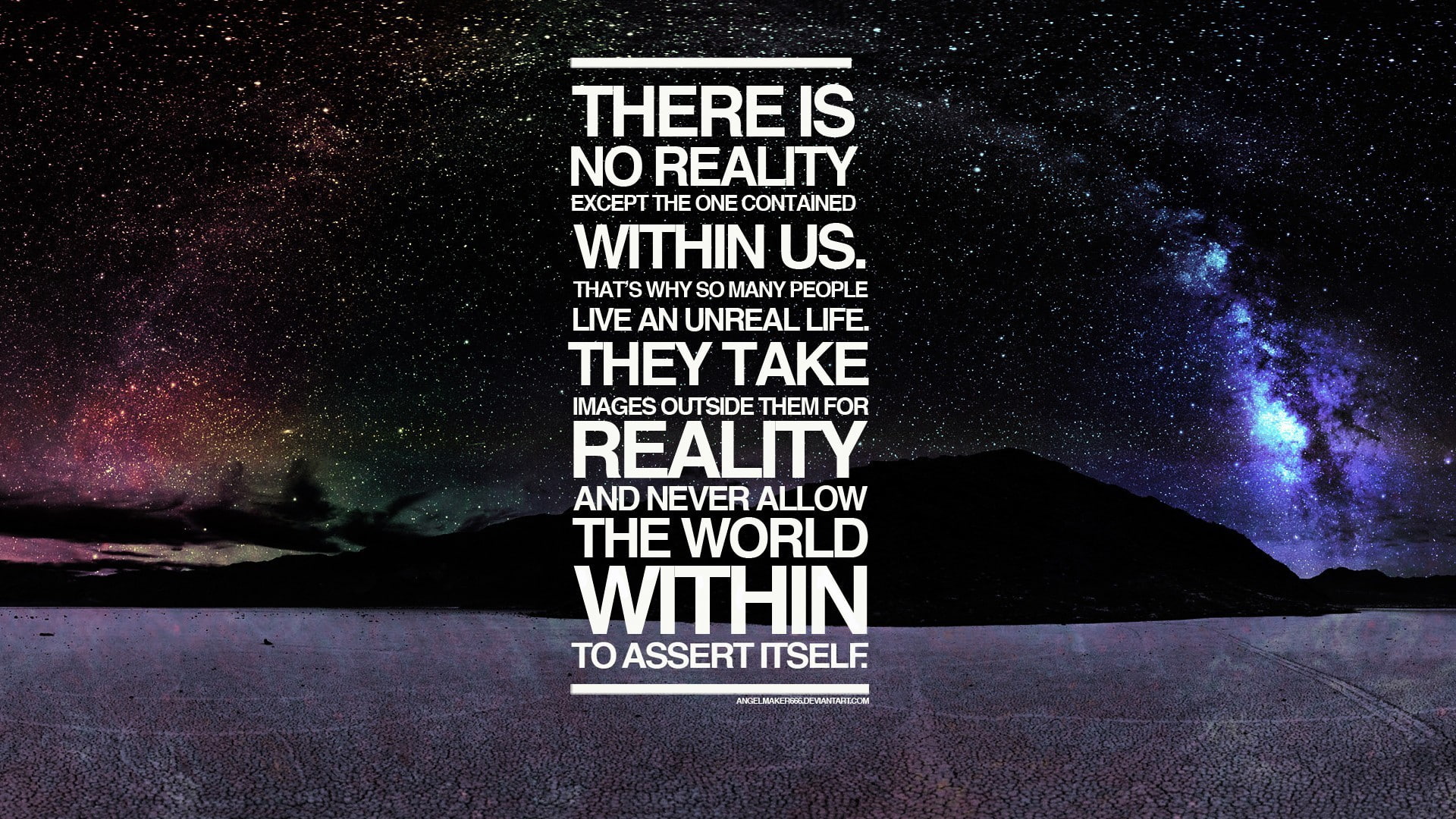 alternate reality, 1080P, quote, landscape, typography, space, digital art, HD Wallpaper