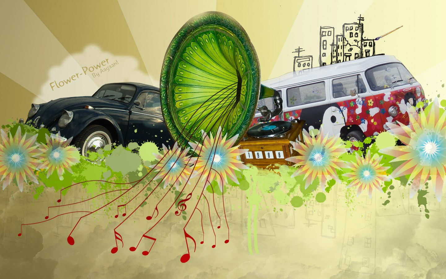720P, volkswagen, abstract, bug, digital/artwork, hd, HD Wallpaper