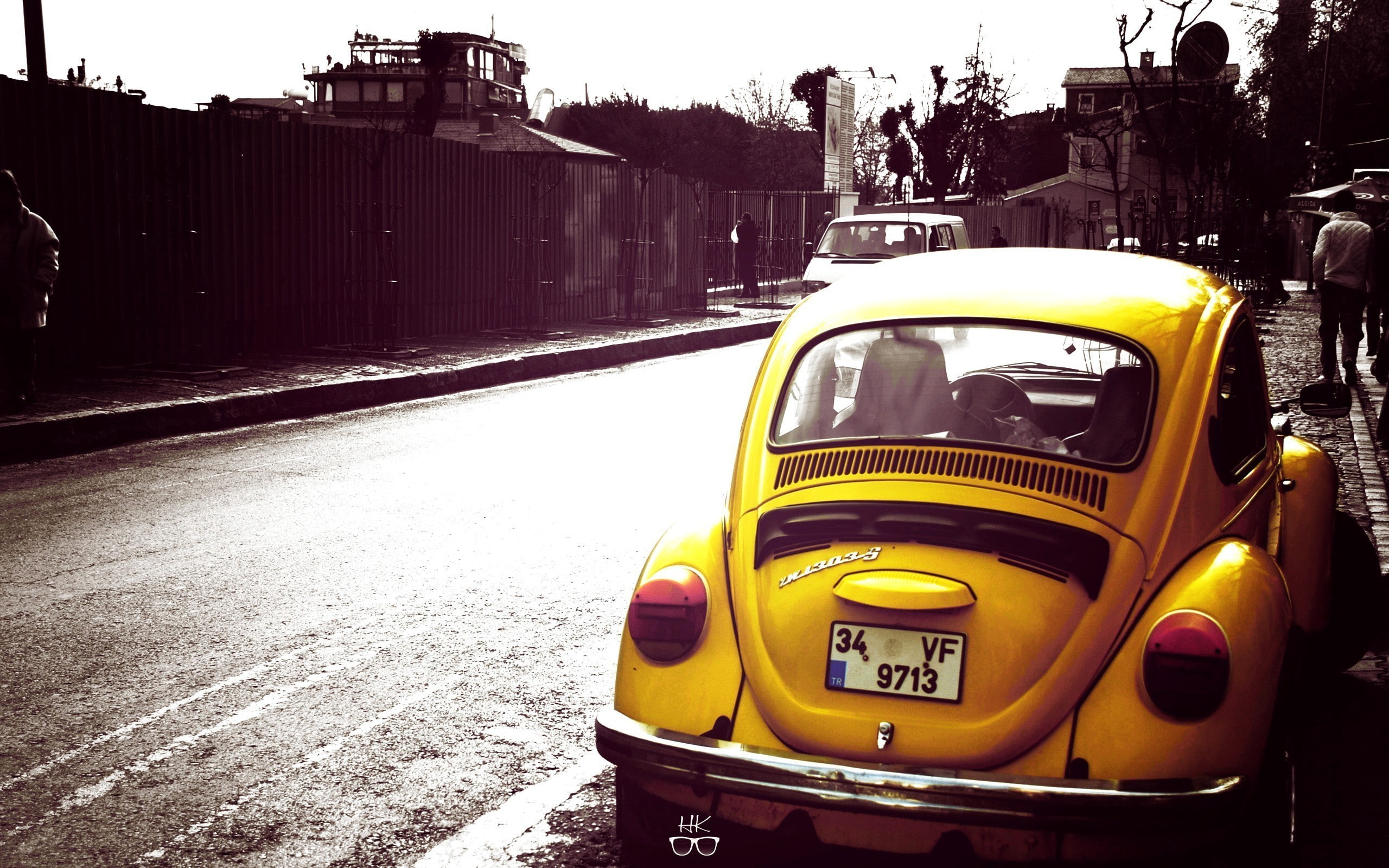 volkswagen, street, bug, 2K, cars, hd, HD Wallpaper
