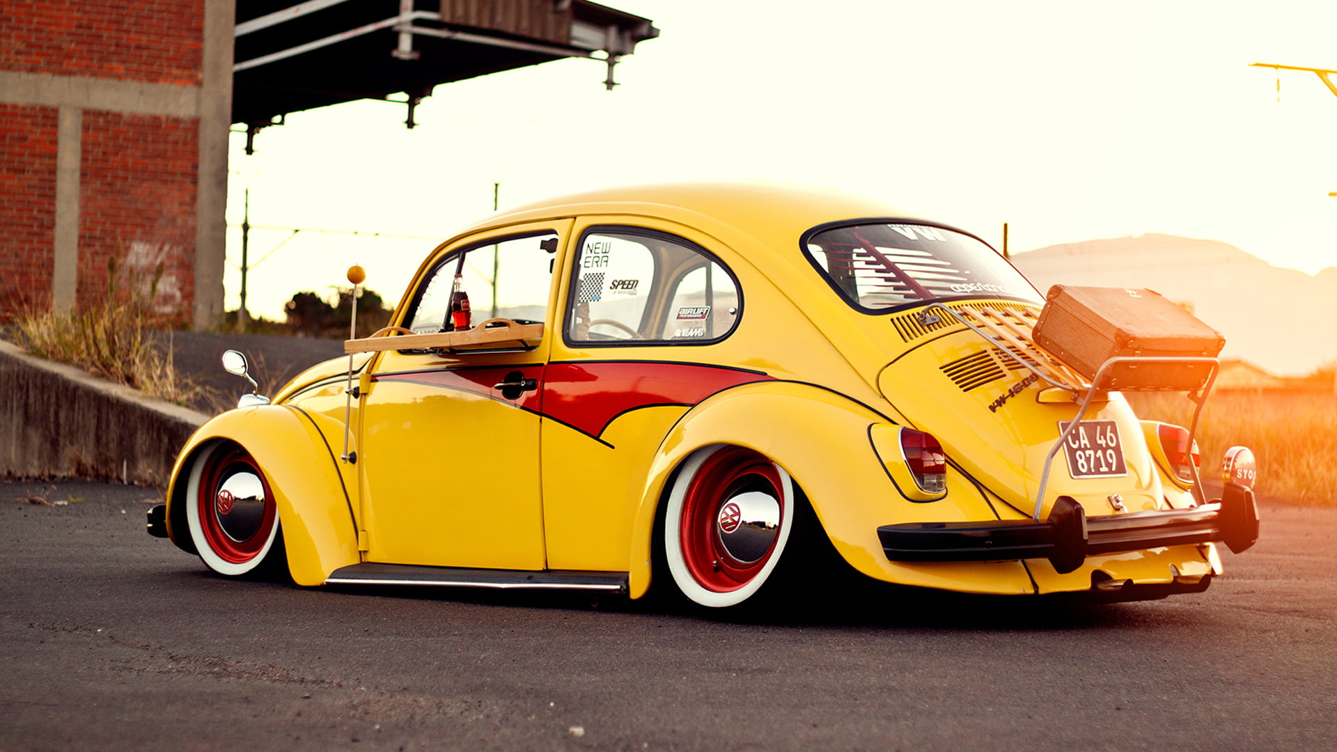 road, land vehicle, city, architecture, day, street, mode of transportation, 1080P, on the move, taxi, car, transportation, motor vehicle, bug, beatle, HD Wallpaper