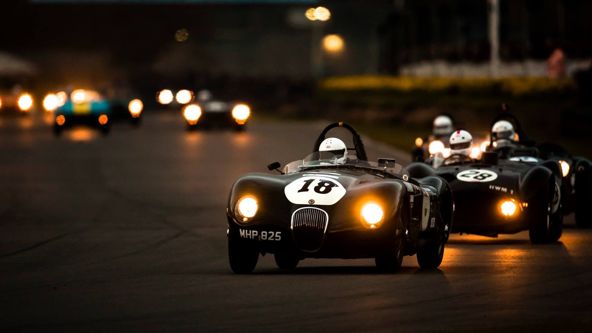 no people, outdoors, land vehicle, sport, Goodwood Festival of Speed, car, city, mode of transportation, travel, street, selective focus, Jaguar (car), HD Wallpaper
