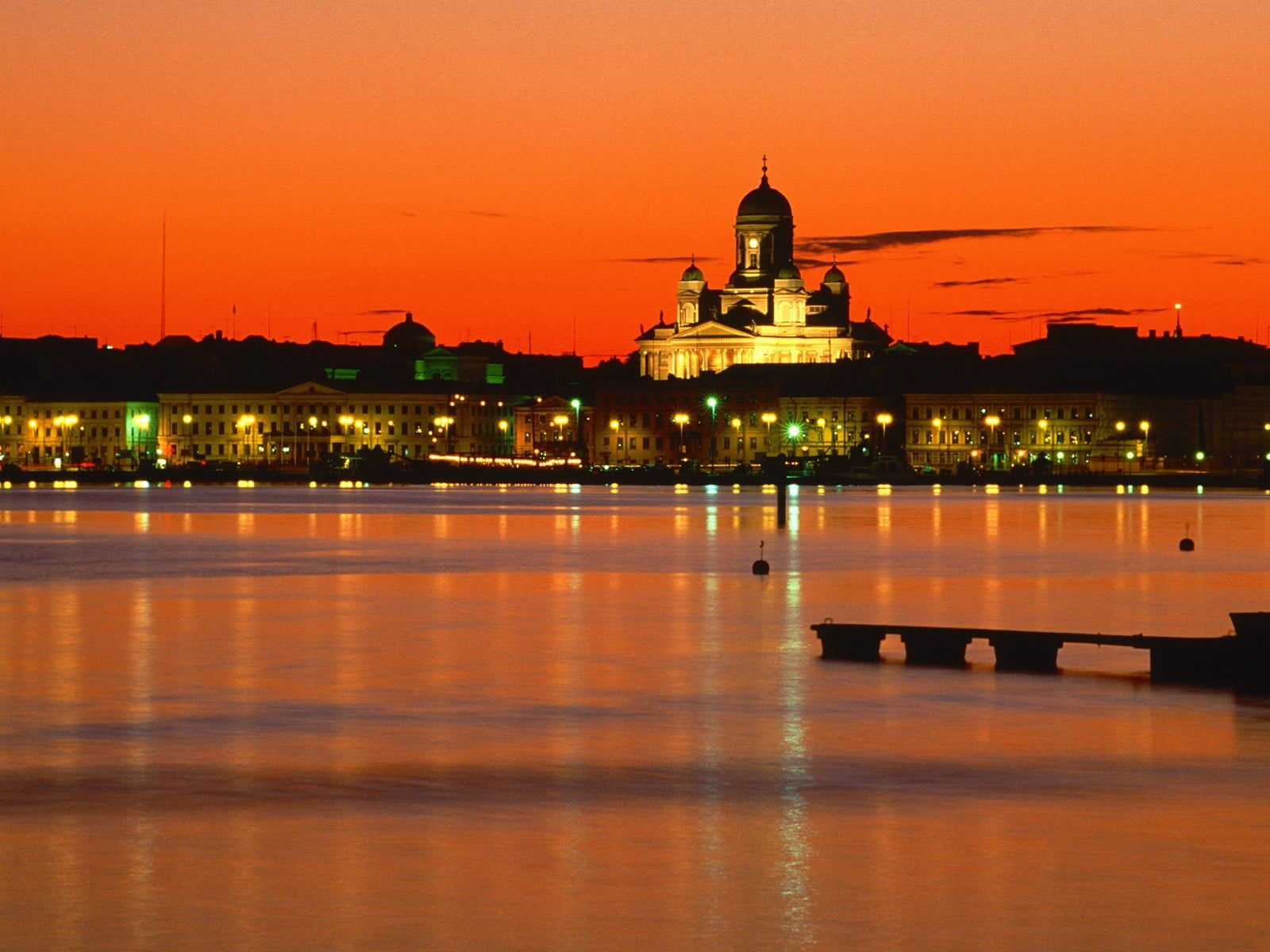 built structure, nature, night, Helsinki, travel destinations, sky, religion, architecture, cityscape, place of worship, illuminated, 720P, no people, HD Wallpaper