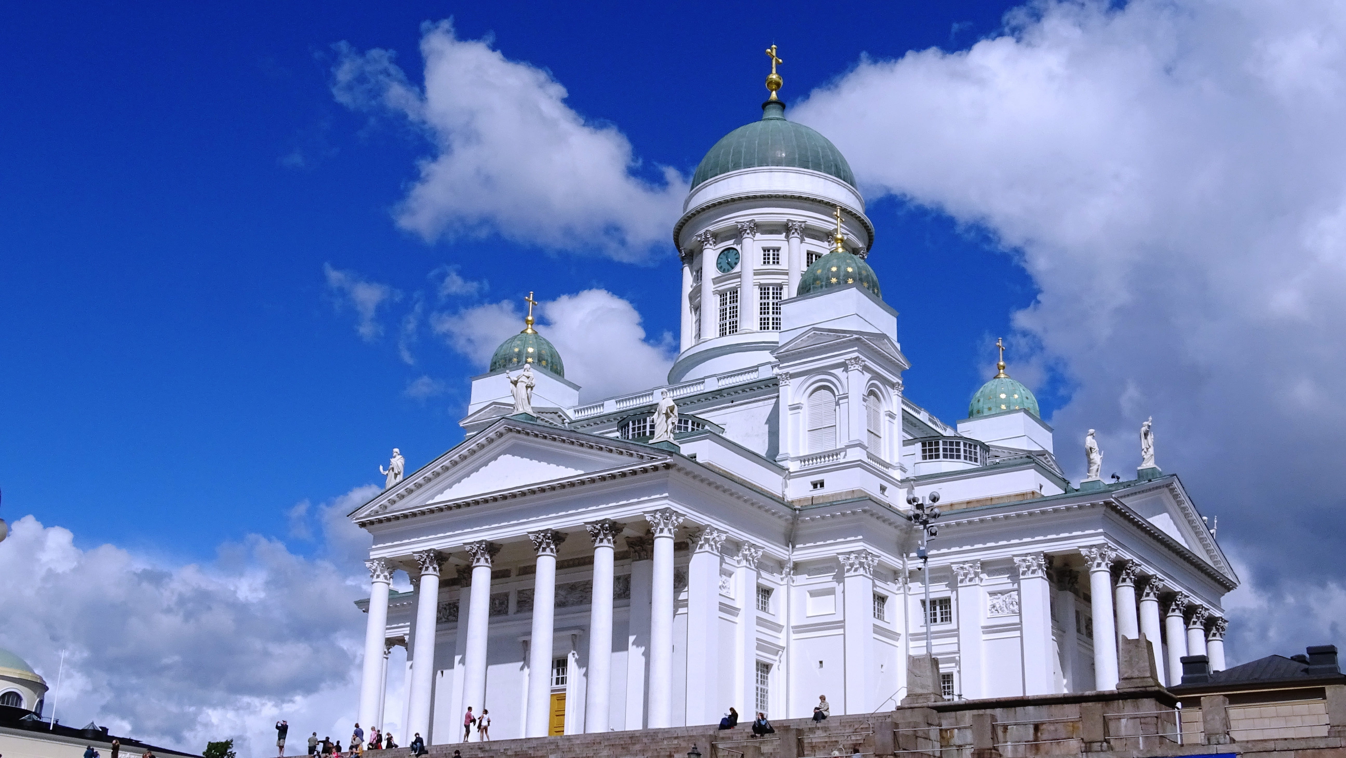 built structure, building, travel, finland, nature, no people, architectural column, spirituality, scandinavia, city, church, religion, architecture, clouds, HD Wallpaper