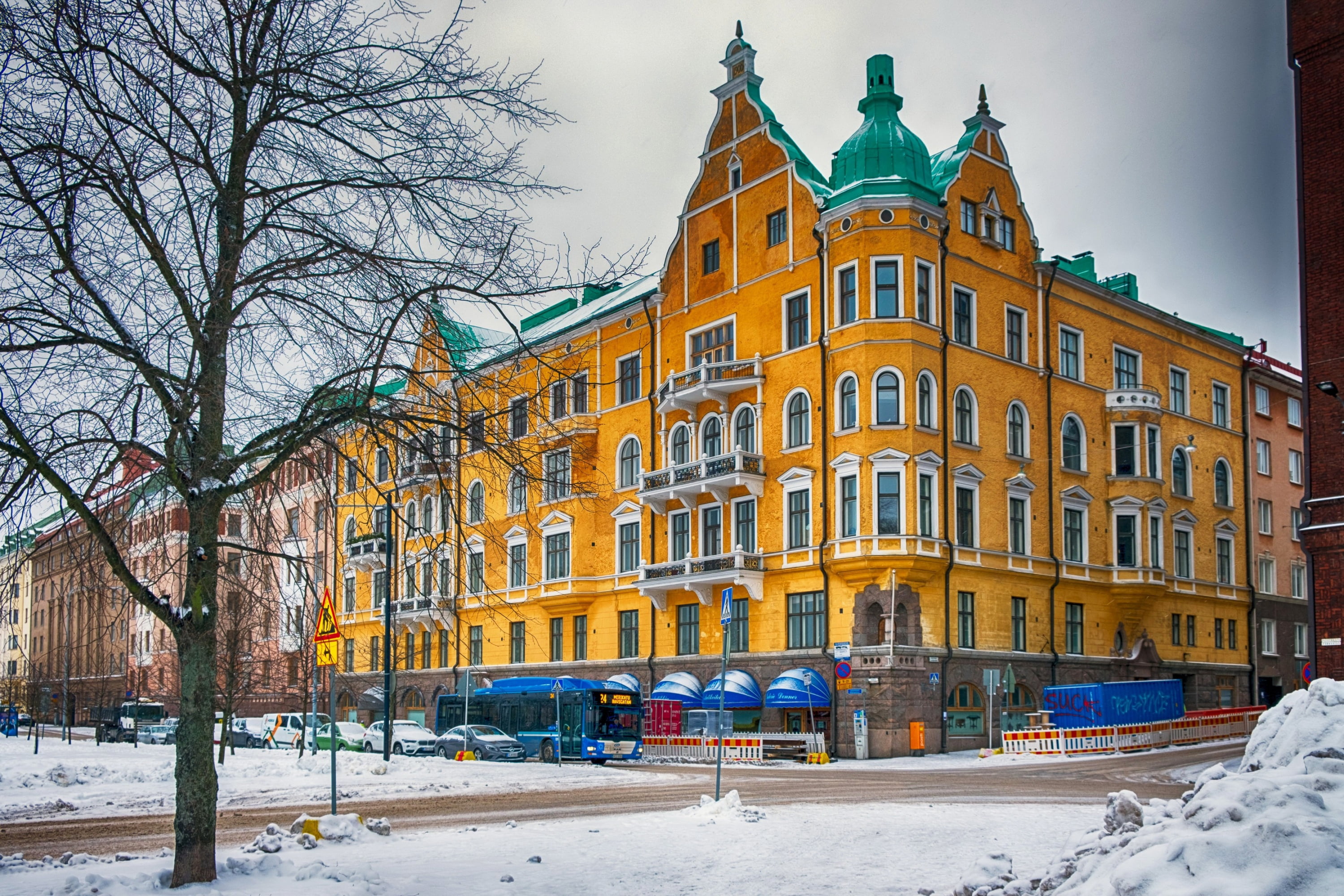 the building, Helsinki, Finland, 2K, HD Wallpaper
