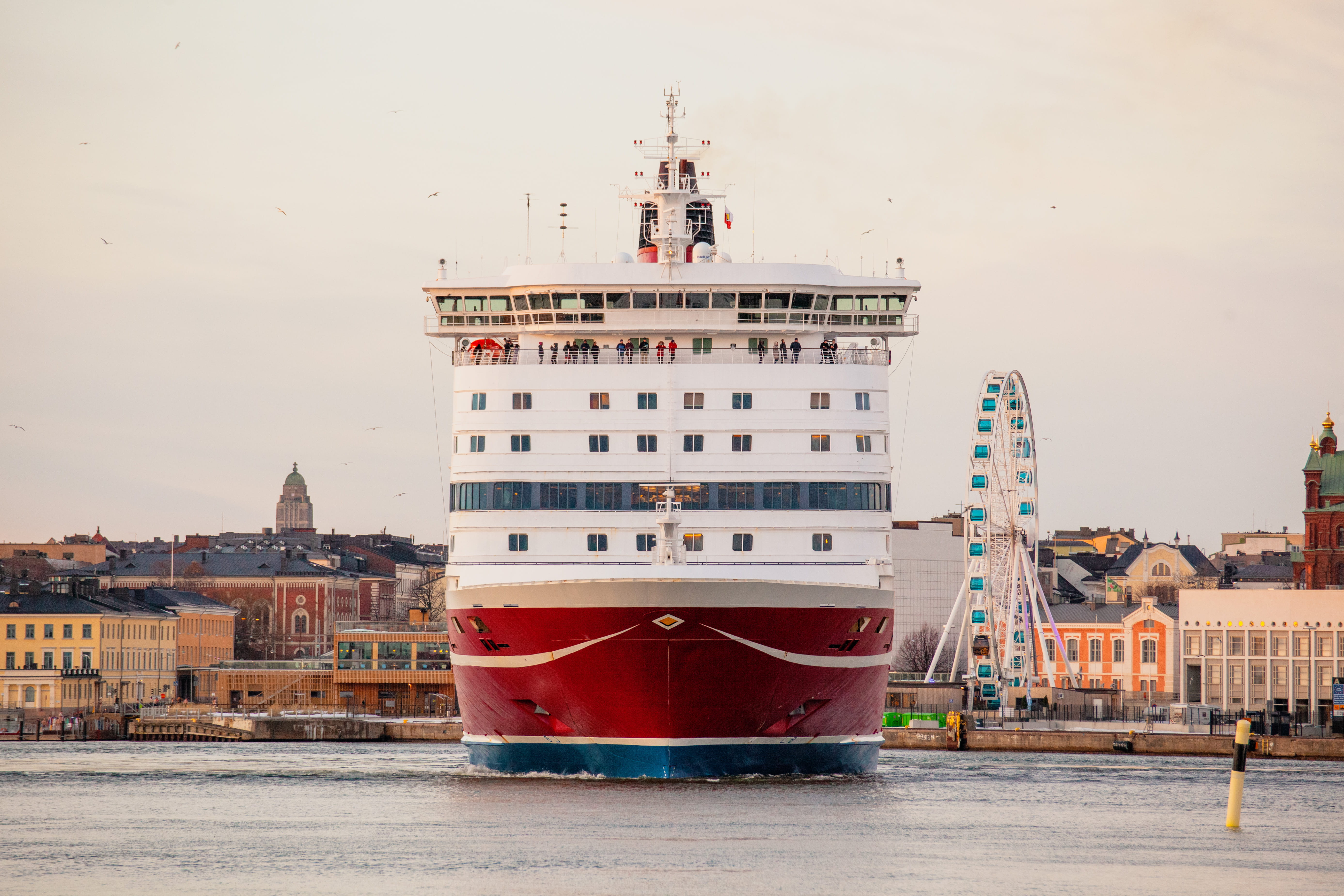 5K, ferry, tourism, sky, viking gabriella, travel, outdoors, travel destinations, nautical vessel, dock, waterfront, day, building, white, viking line gabriella, HD Wallpaper