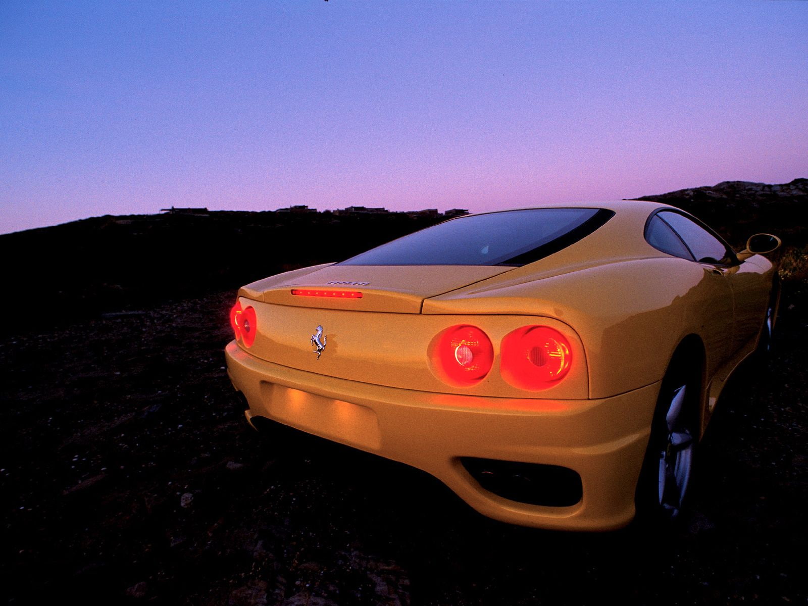modena, ferrari, 720P, cars, yellow, rear, HD Wallpaper