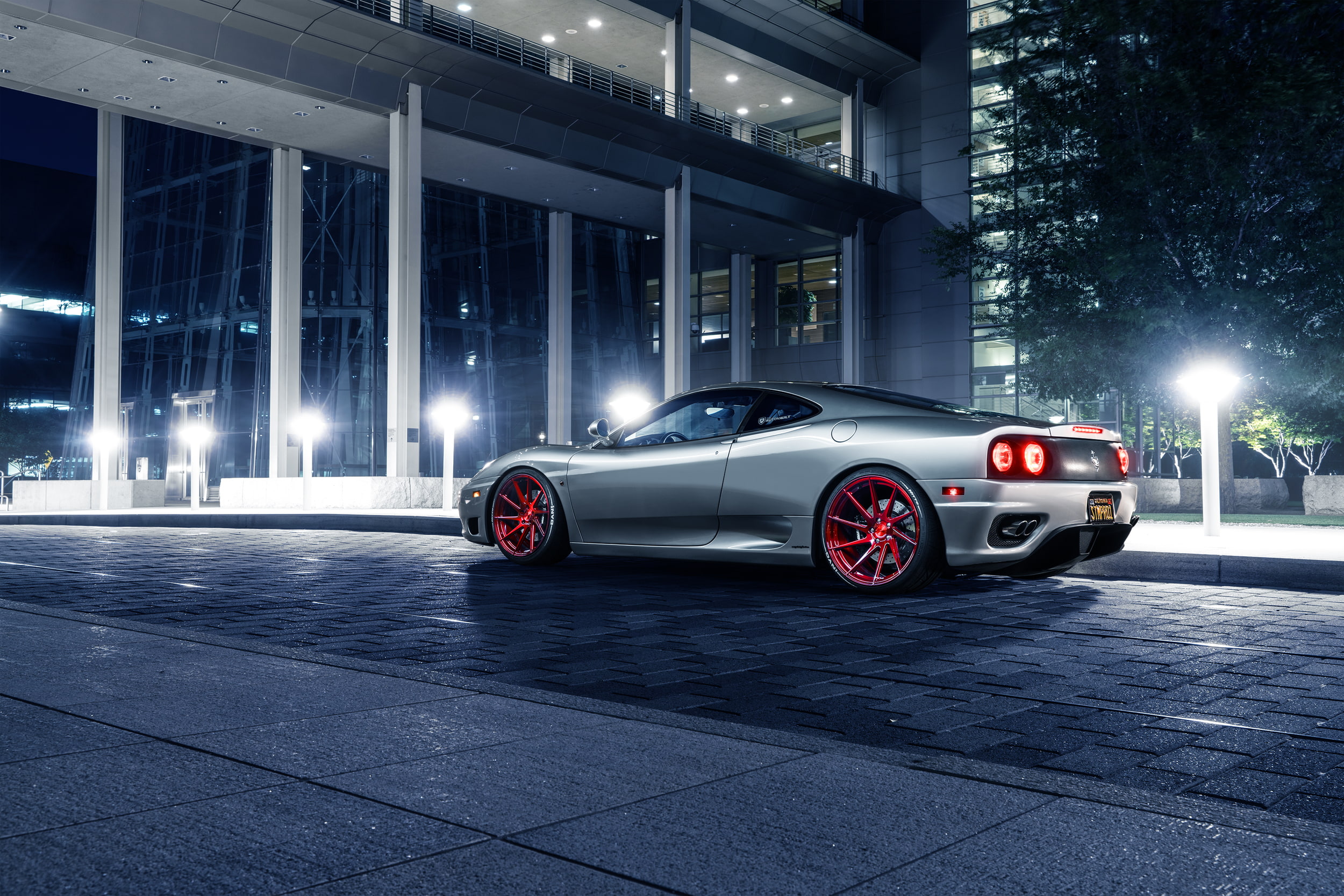 Modena, 1080P, Before, Silver, Rear, 360, Garde, Ferrari, Supercar, Wheels, HD Wallpaper