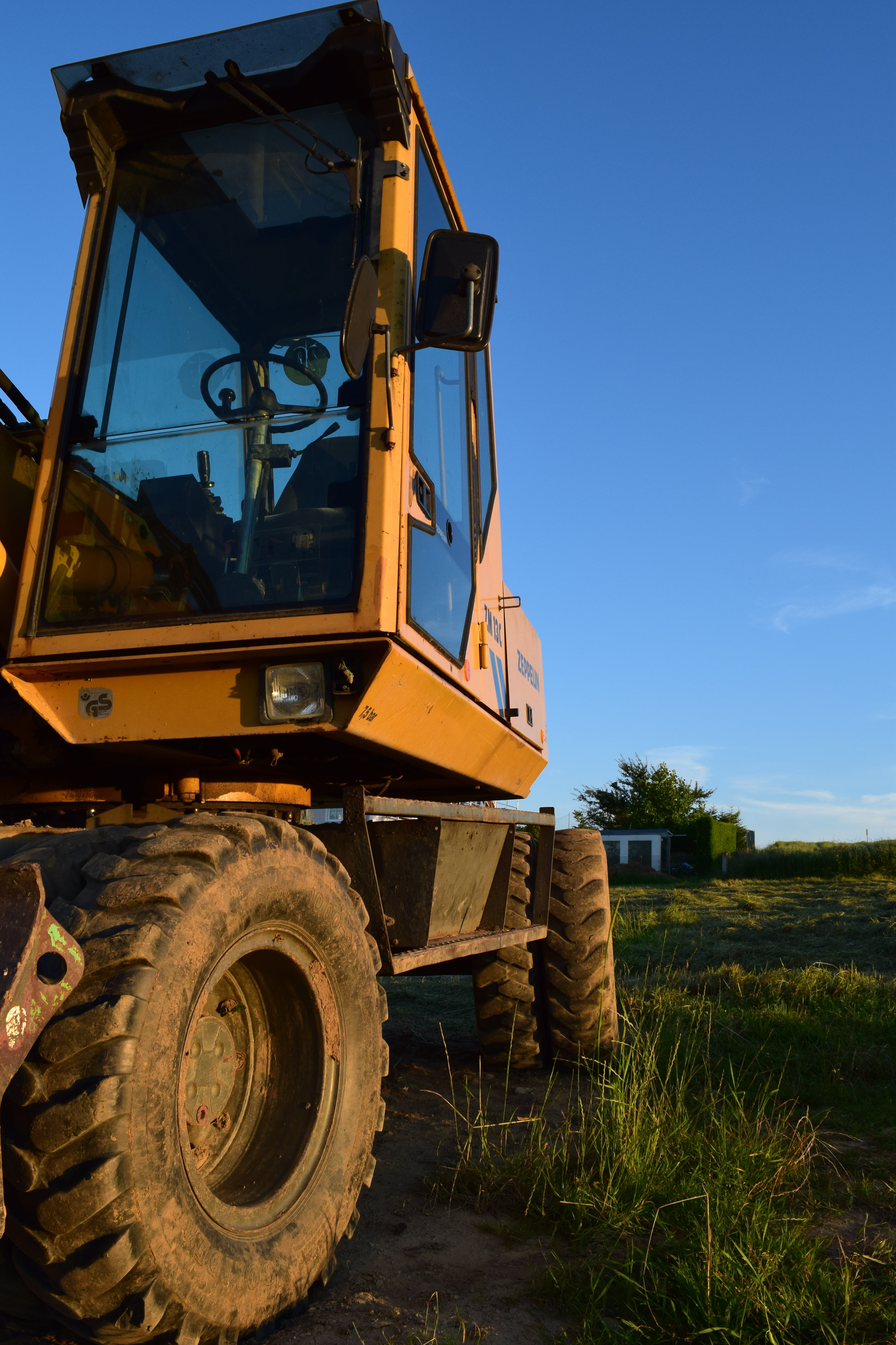 wheel, landscape, excavators, day, outdoors, no people, machinery, nature, rural scene, machine, construction industry, agricultural machinery, after work, Phone HD Wallpaper