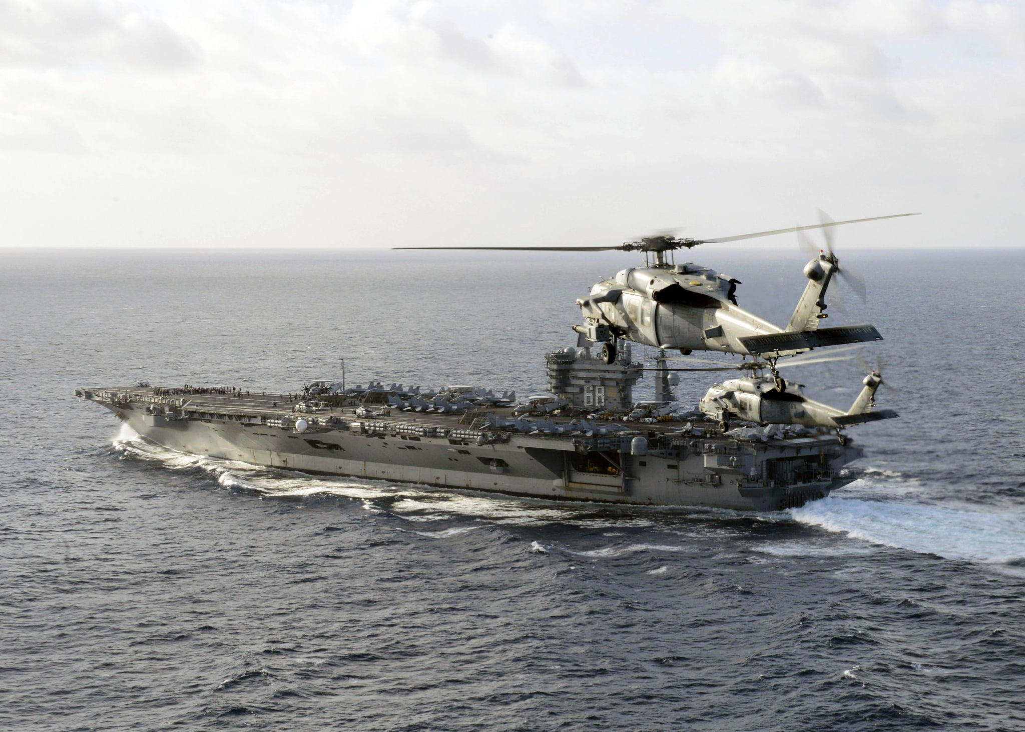 nature, no people, Sikorsky SH-60 Seahawk, government, mode of transportation, horizon, motion, sky, outdoors, 1080P, ship, horizon over water, military, HD Wallpaper