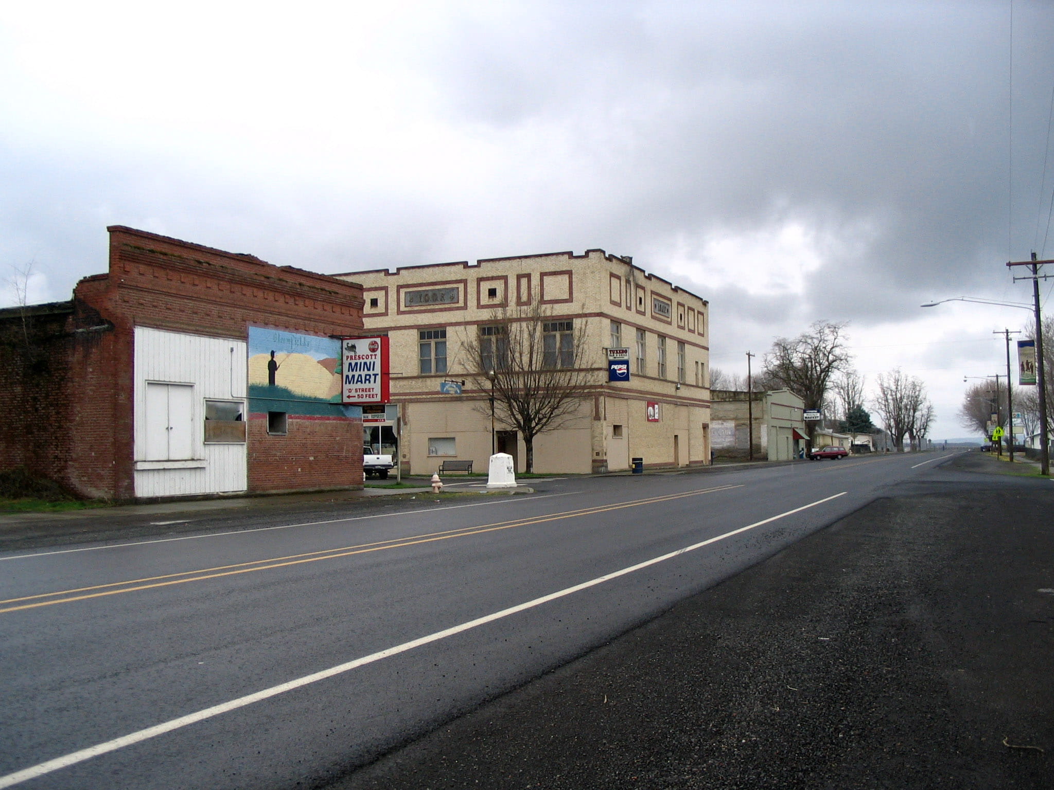sky, built Structure, building Exterior, building, street, symbol, Prescott, Washington, outdoors, prescott, washington, 1080P, residential district, sign, HD Wallpaper